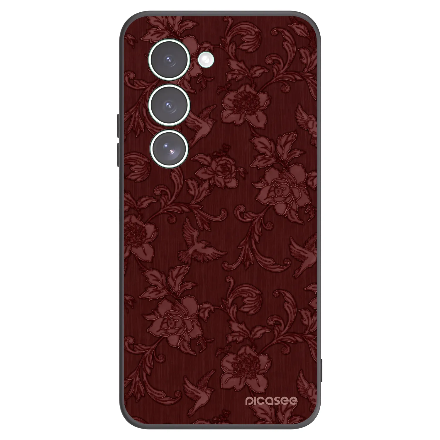 Picasee silikonowe czarne etui na Xiaomi Redmi 15 5G - Red Elegance