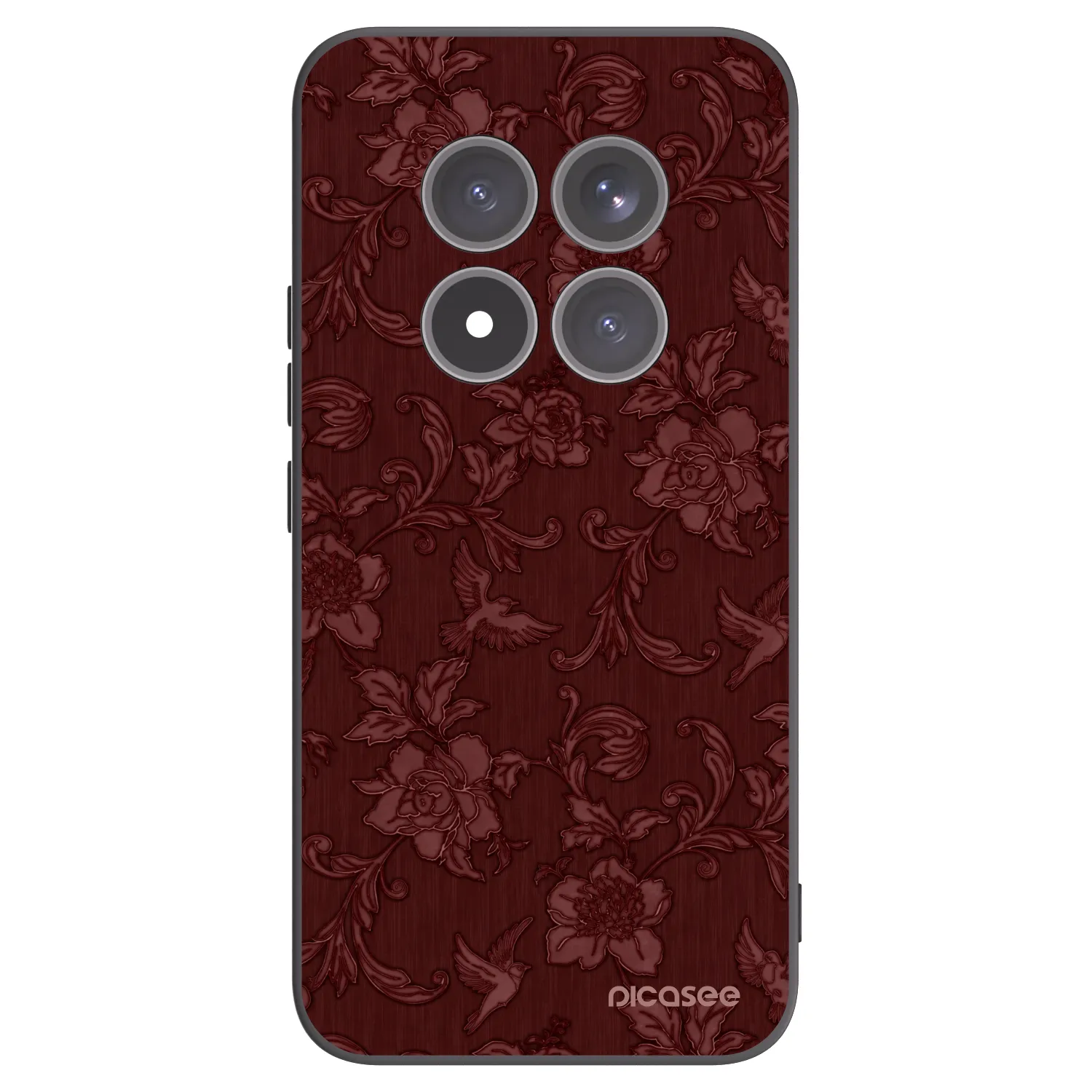 Picasee silikonowe czarne etui na Xiaomi Redmi Note 15 Pro+ - Red Elegance