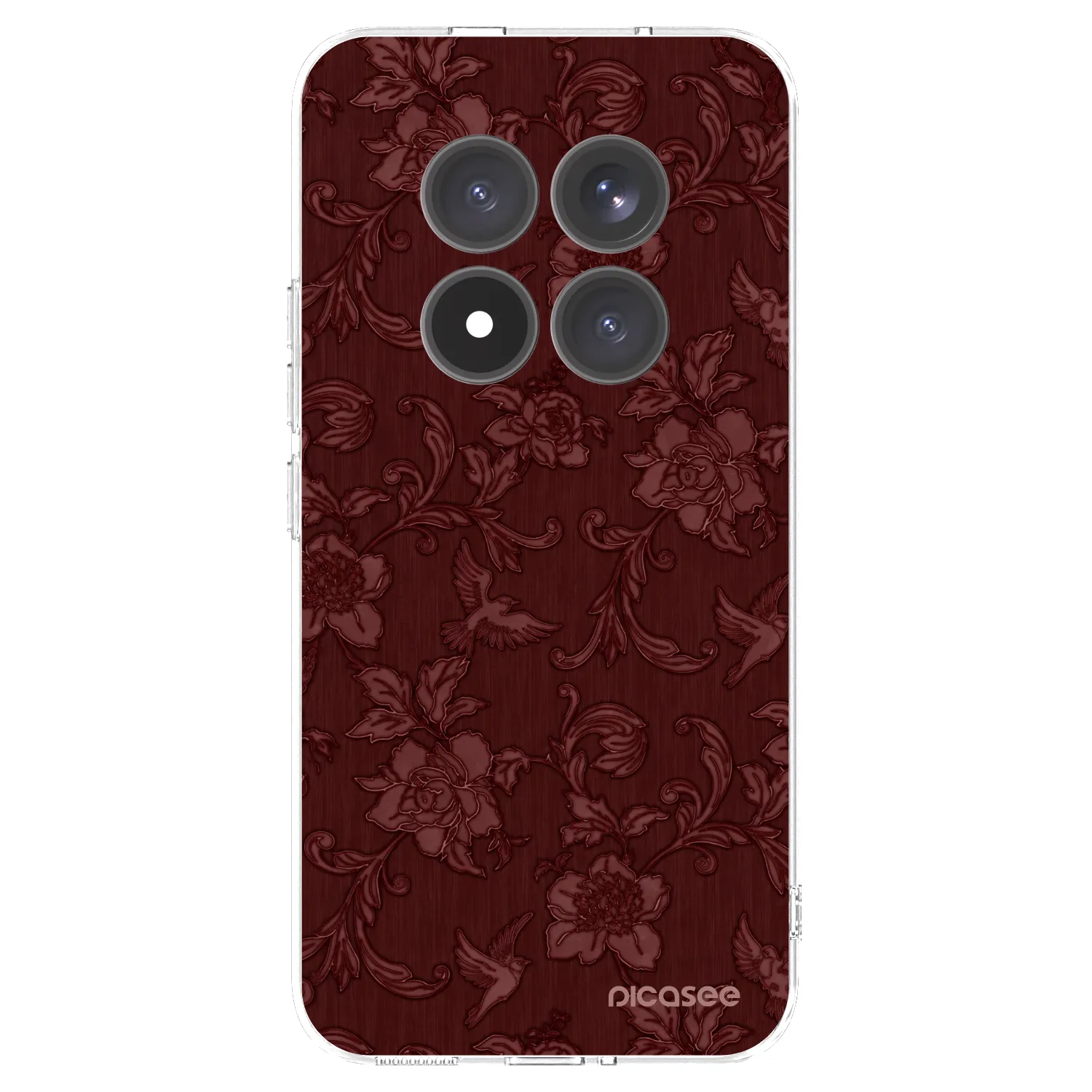 Picasee silikonowe przeźroczyste etui na Xiaomi Redmi Note 15 Pro+ - Red Elegance