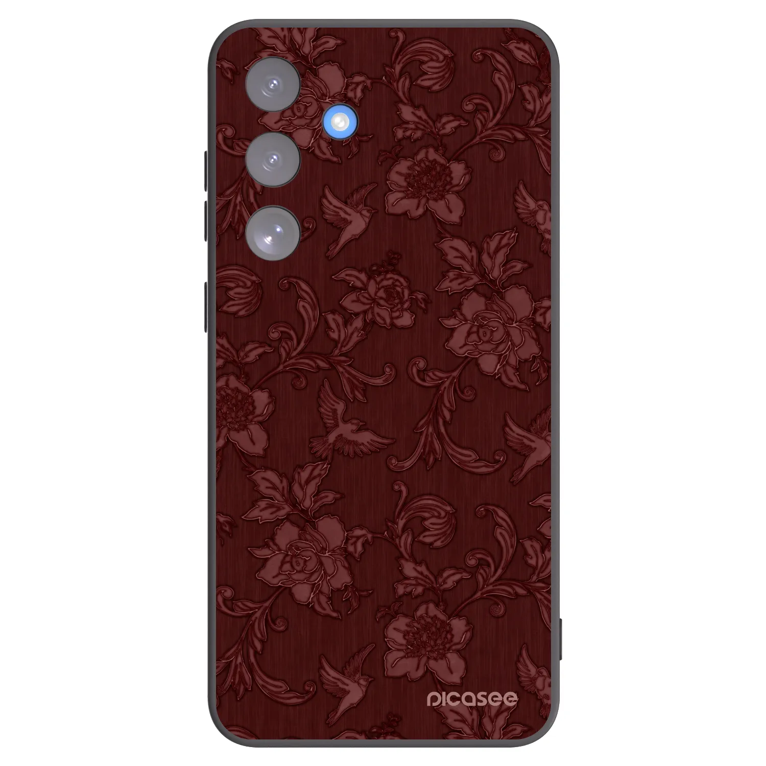 Picasee silikonowe czarne etui na Samsung Galaxy S25 FE 5G - Red Elegance