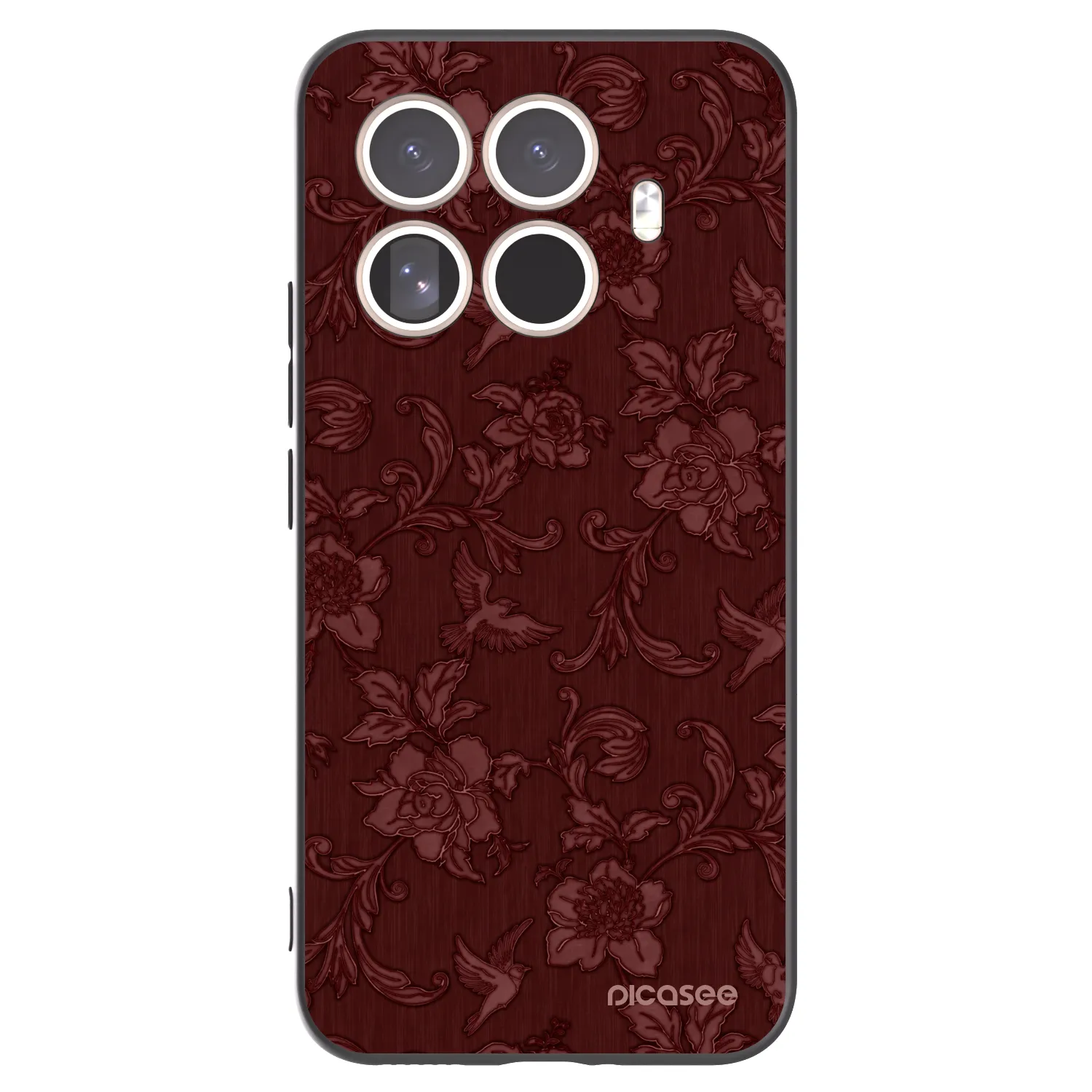Picasee silikonowe czarne etui na Xiaomi 15T Pro - Red Elegance