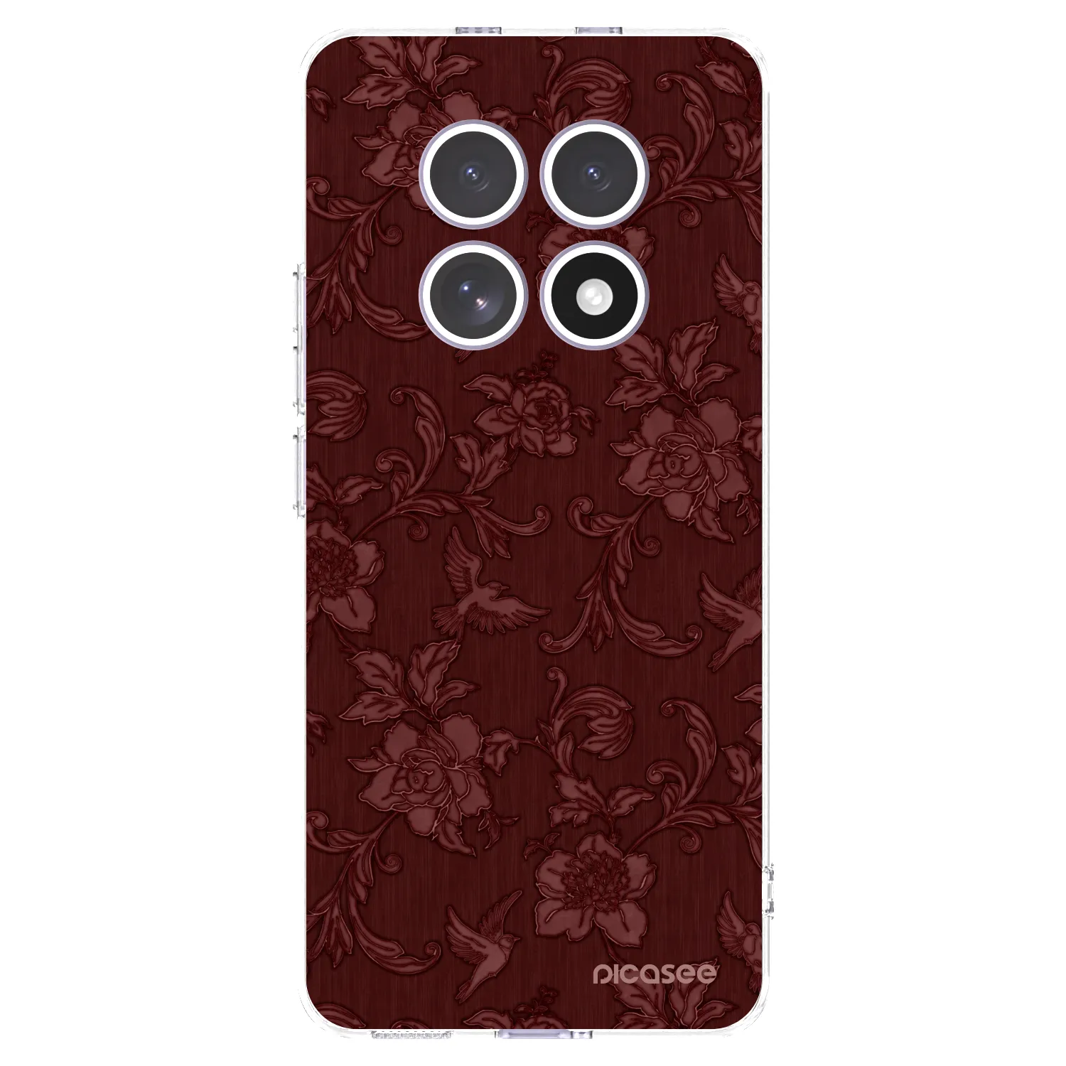 Picasee silikonowe przeźroczyste etui na Xiaomi Redmi Note 15 4G - Red Elegance