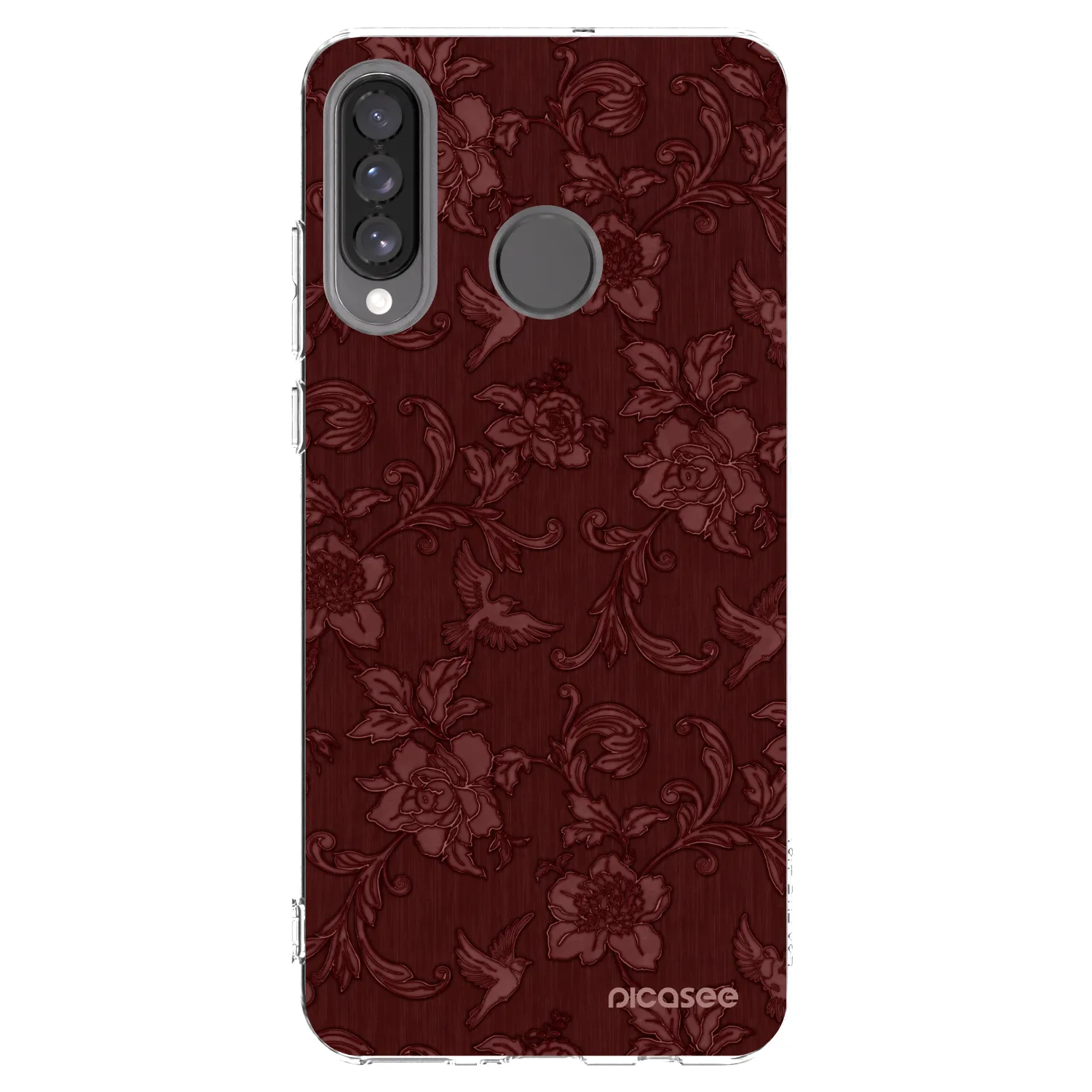 Picasee silikonowe przeźroczyste etui na Huawei P30 Lite - Red Elegance