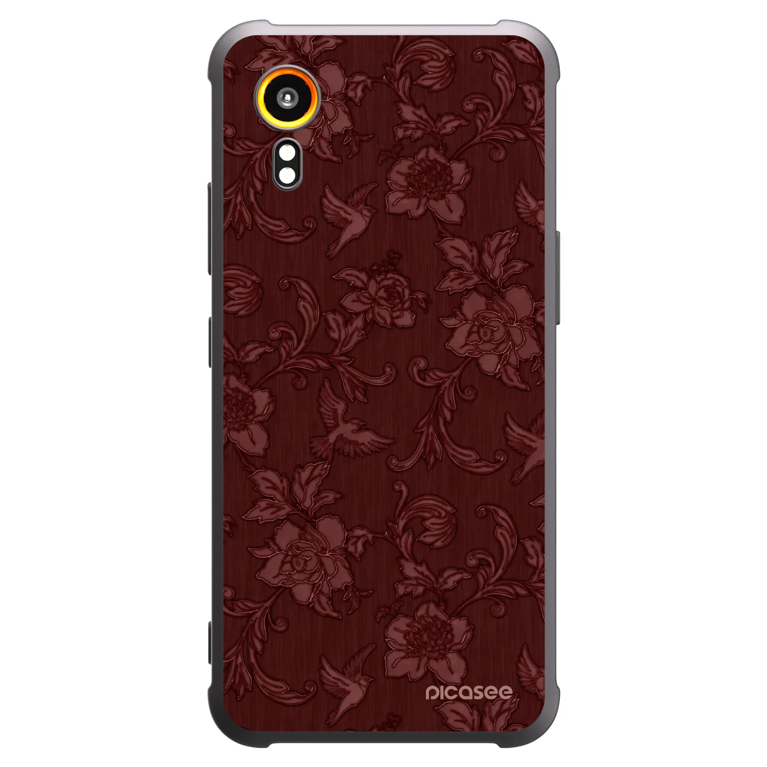 Picasee silikonowe czarne etui na Samsung Galaxy XCover 7 - Red Elegance