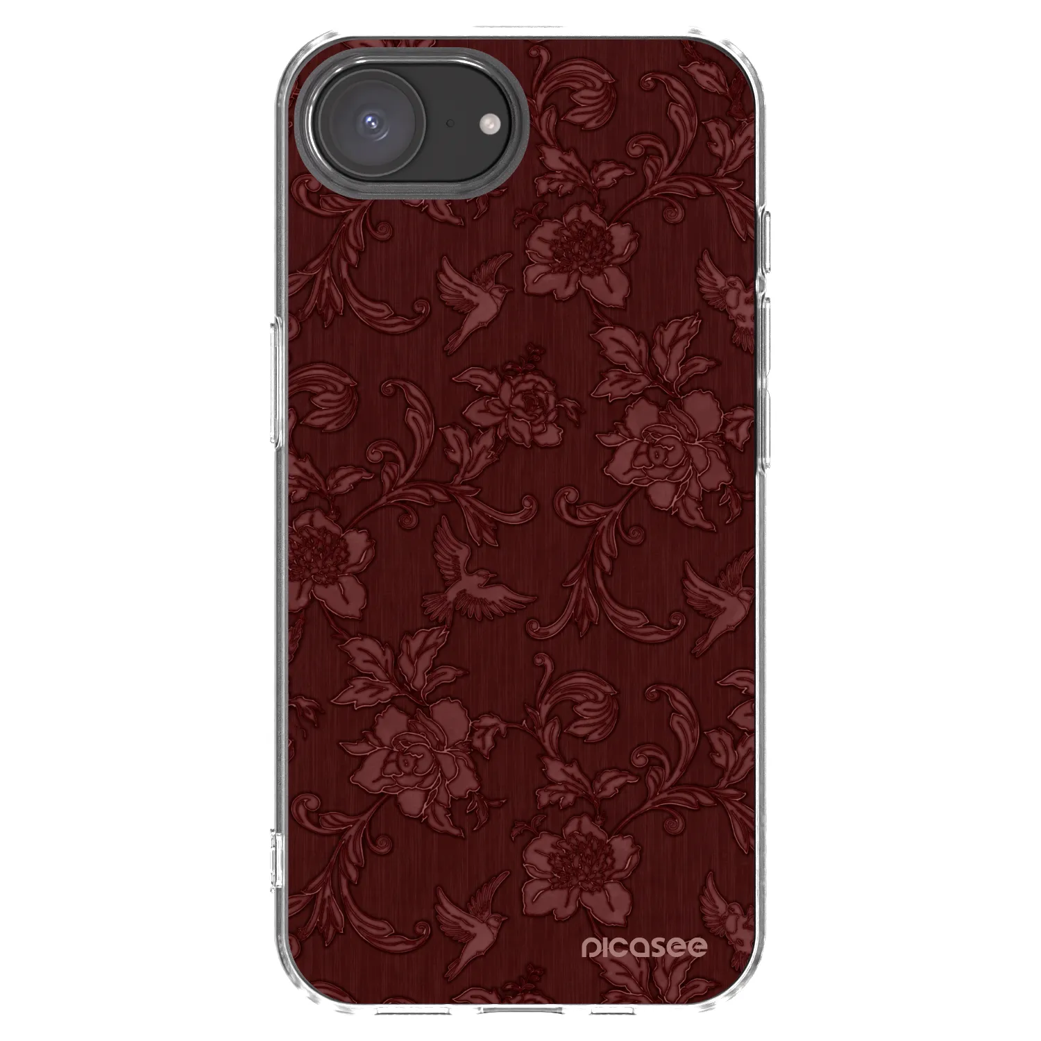 Picasee silikonowe przeźroczyste etui na Apple iPhone 17e - Red Elegance