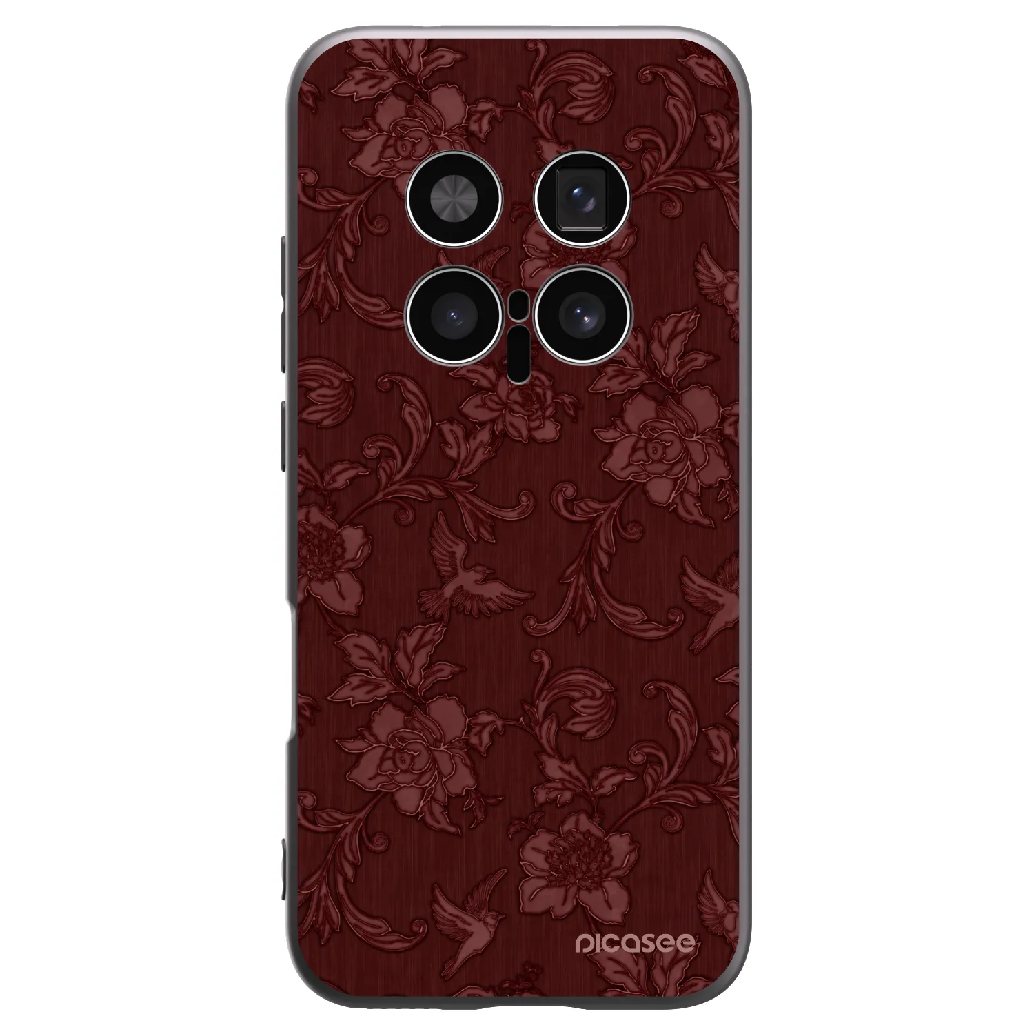 Picasee silikonowe czarne etui na Honor Magic8 Pro 5G - Red Elegance