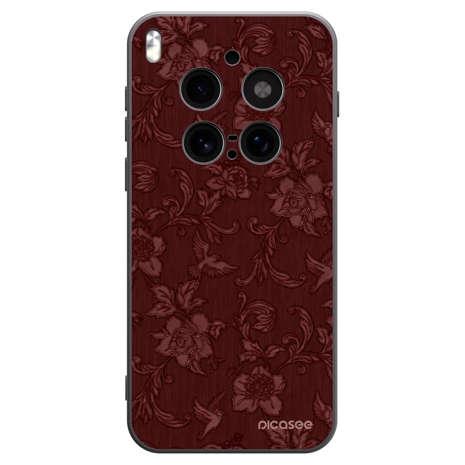 Picasee silikonowe czarne etui na Vivo X300 Pro - Red Elegance
