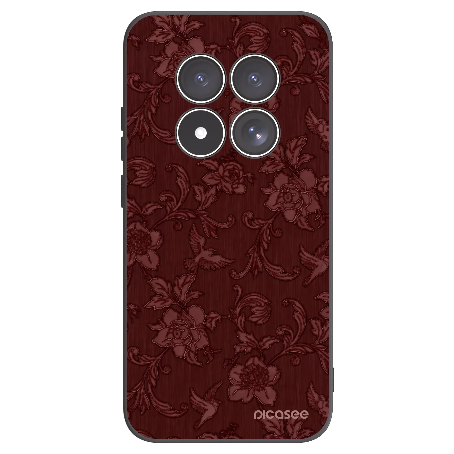 Picasee silikonowe czarne etui na Xiaomi Redmi Note 15 Pro 5G - Red Elegance
