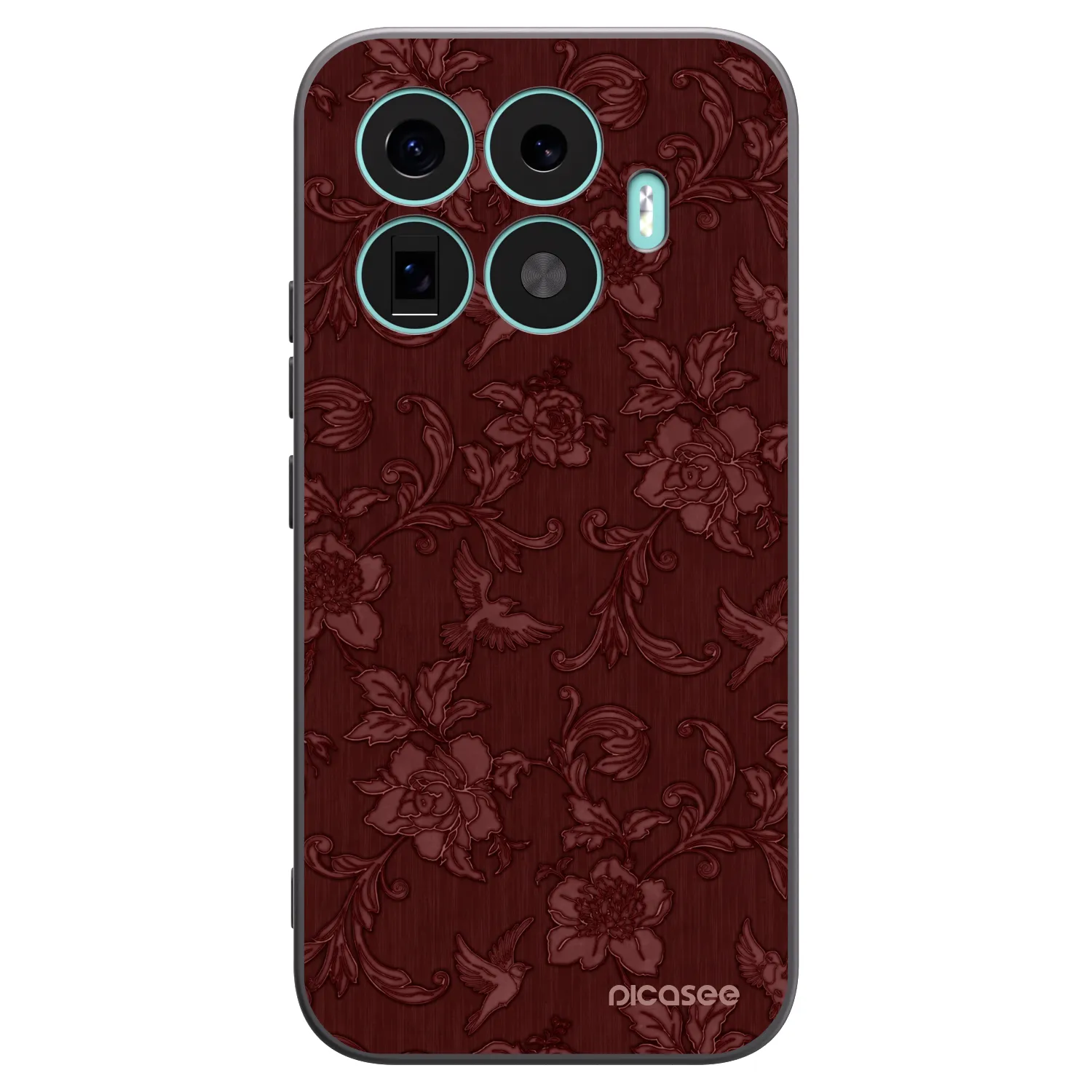 Picasee silikonowe czarne etui na Xiaomi 17T - Red Elegance