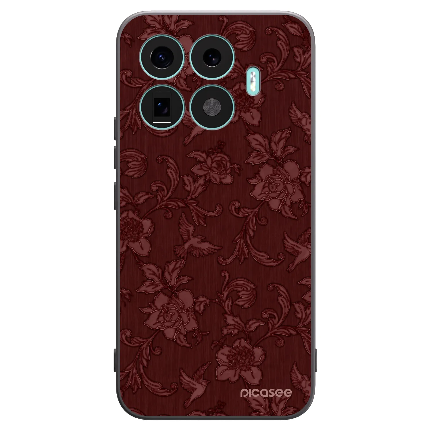 Picasee silikonowe czarne etui na Xiaomi 17T Pro - Red Elegance