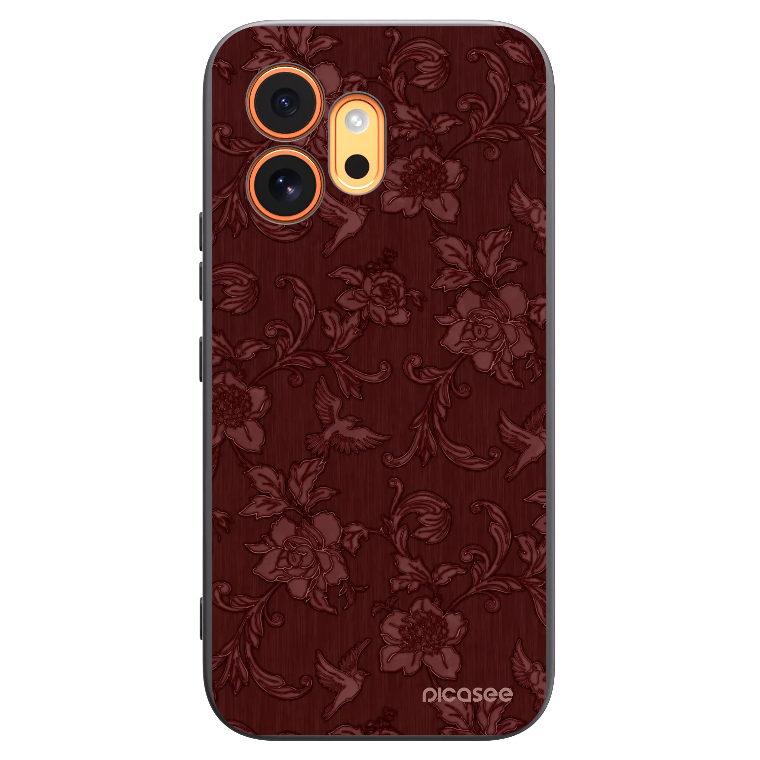 Picasee silikonowe czarne etui na Honor 600 - Red Elegance