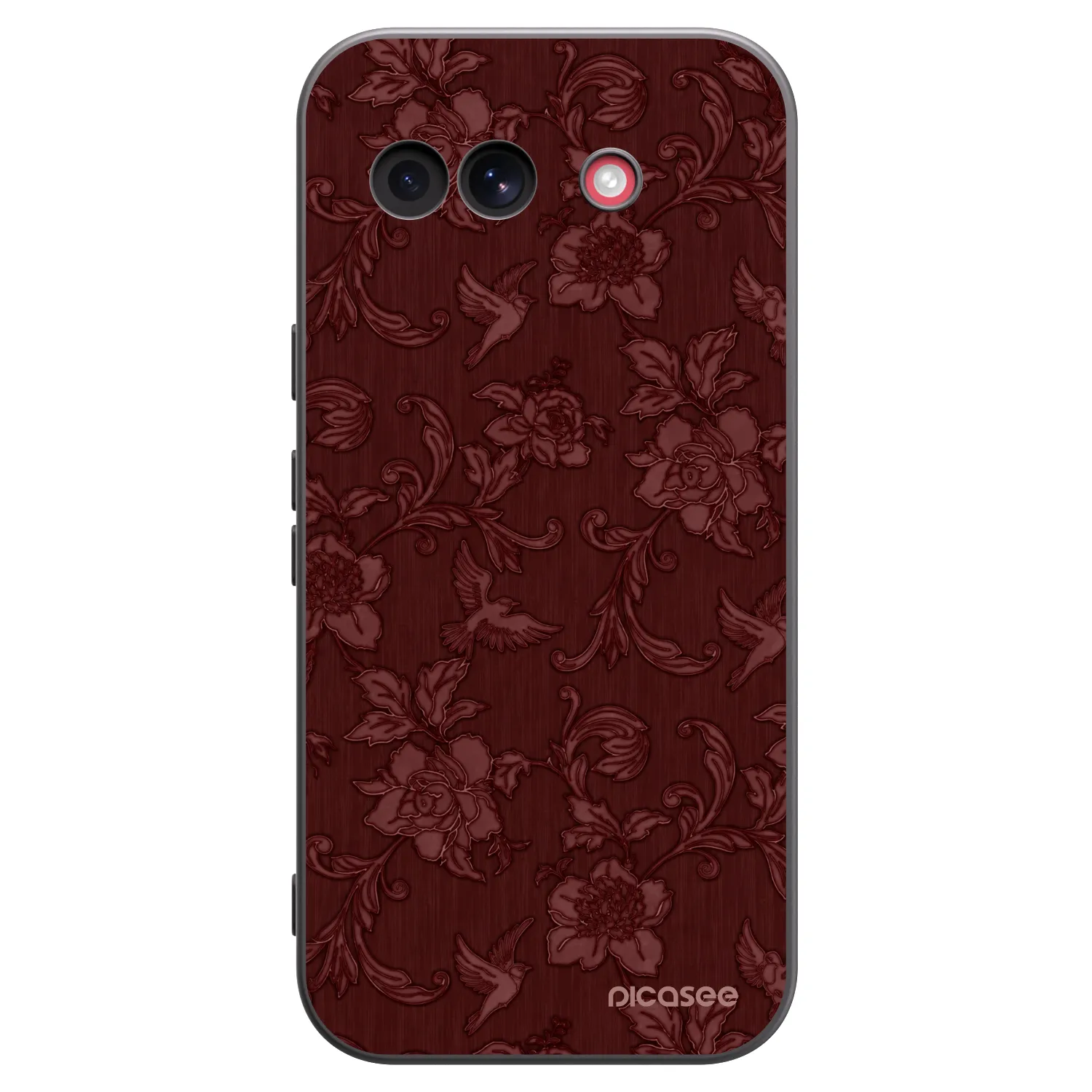 Picasee silikonowe czarne etui na Google Pixel 10a - Red Elegance