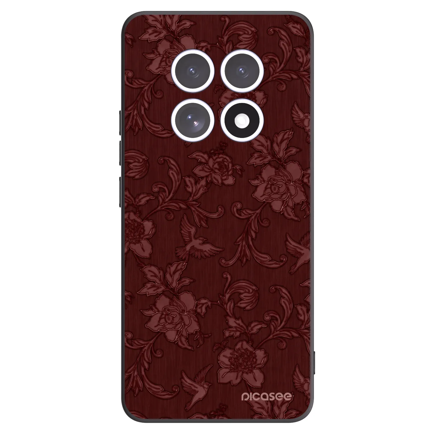 Picasee silikonowe czarne etui na Xiaomi Redmi Note 15 5G - Red Elegance