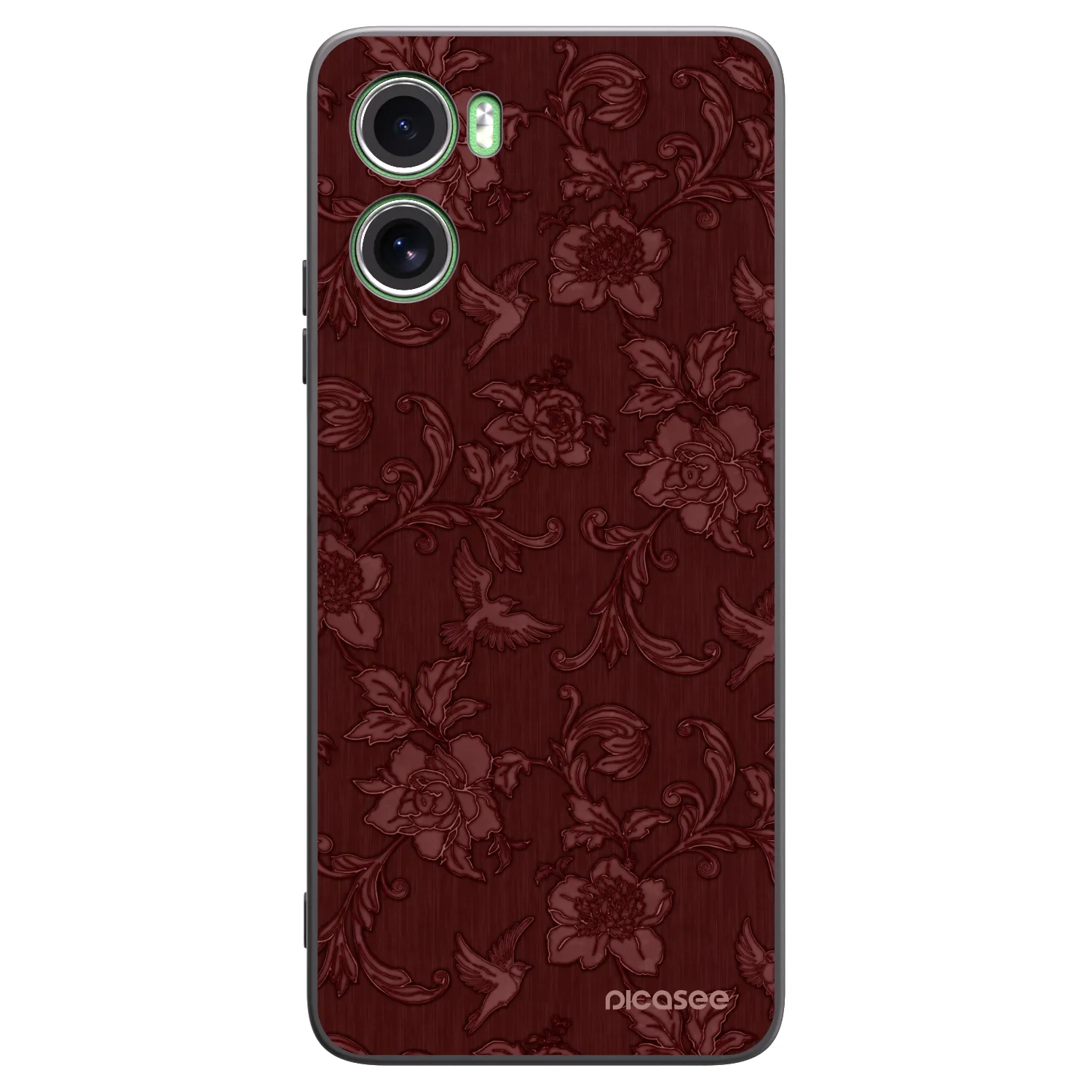 Picasee silikonowe czarne etui na Motorola Moto G06 - Red Elegance
