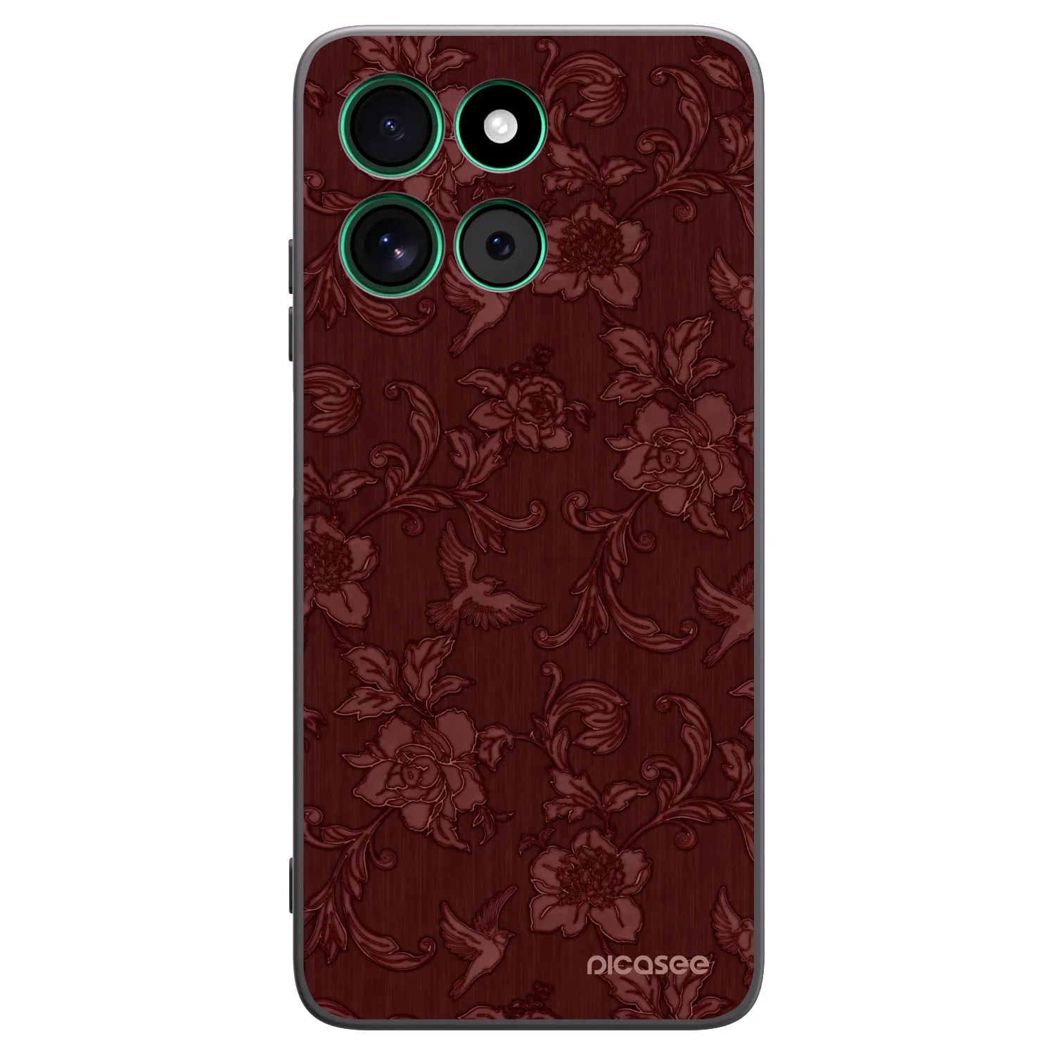 Picasee silikonowe czarne etui na Motorola Moto G57 Power - Red Elegance