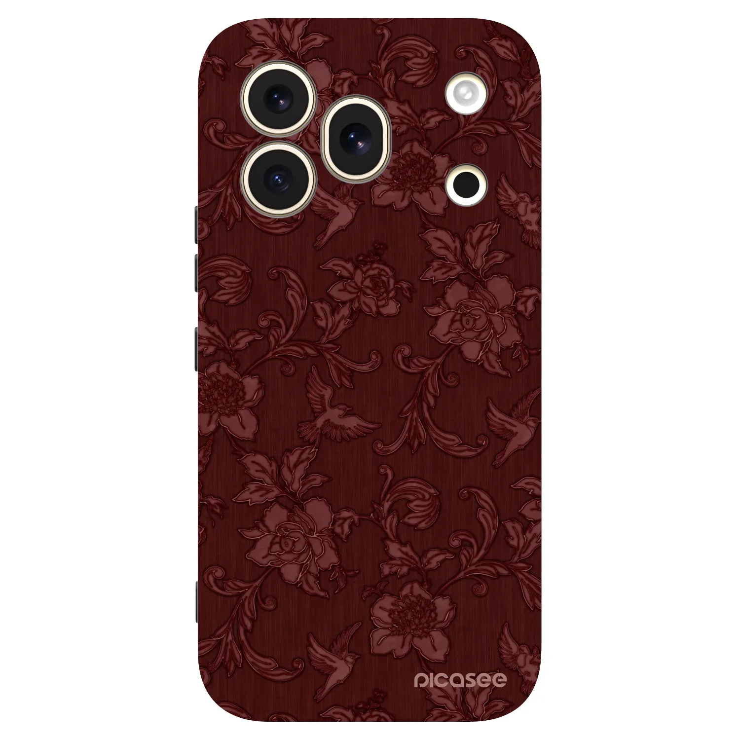 Picasee silikonowe czarne etui na Honor 600 Pro - Red Elegance