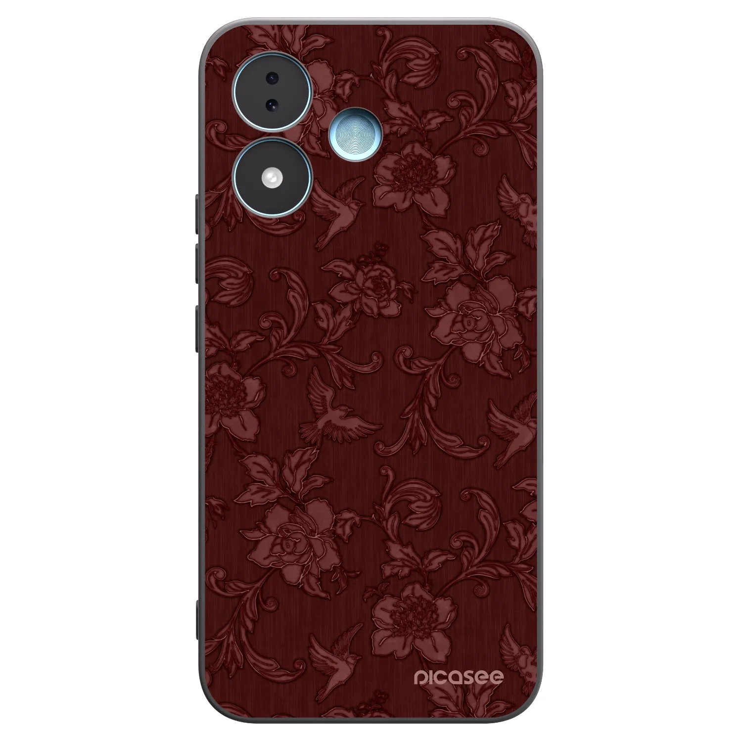 Picasee silikonowe czarne etui na Xiaomi Redmi Note 17 5G - Red Elegance