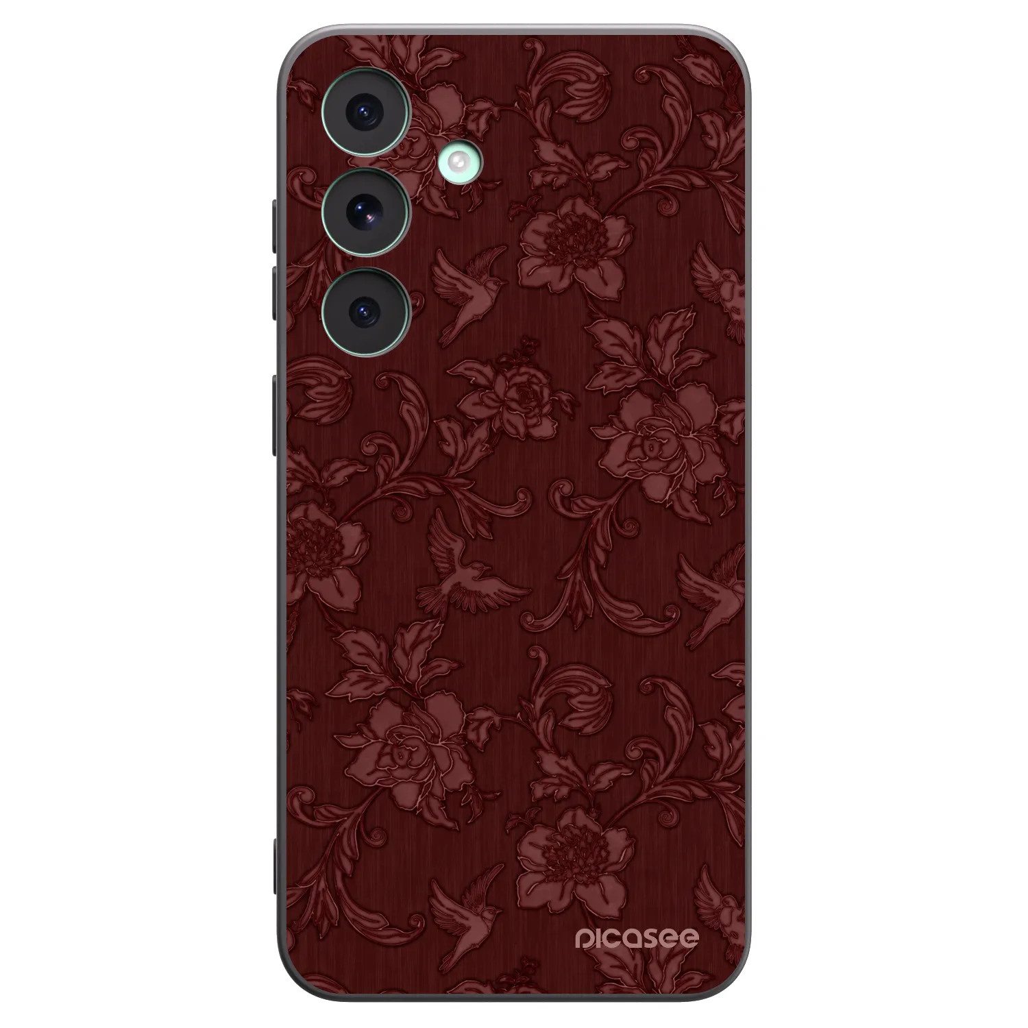 Picasee silikonowe czarne etui na Samsung Galaxy S26 FE - Red Elegance