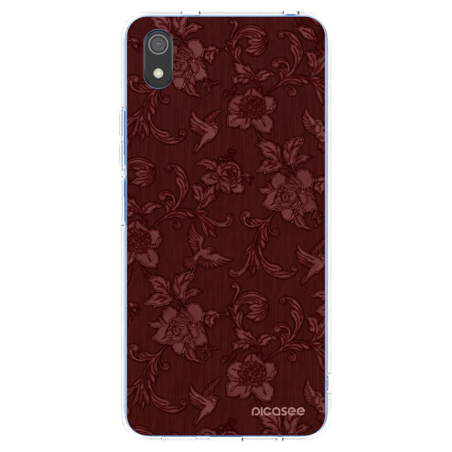 Picasee silikonowe przeźroczyste etui na Xiaomi Redmi 7A - Red Elegance