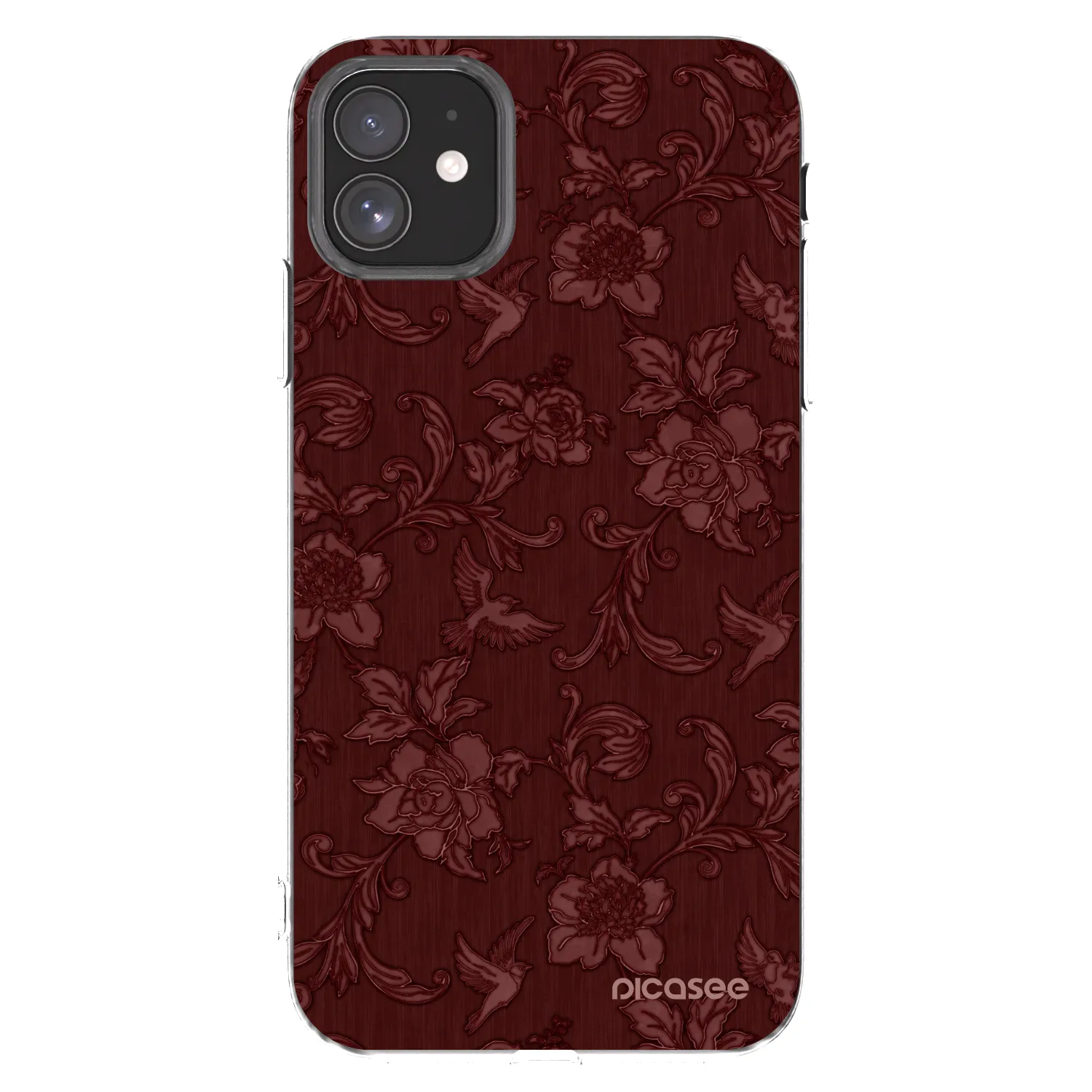 Picasee silikonowe przeźroczyste etui na Apple iPhone 11 - Red Elegance