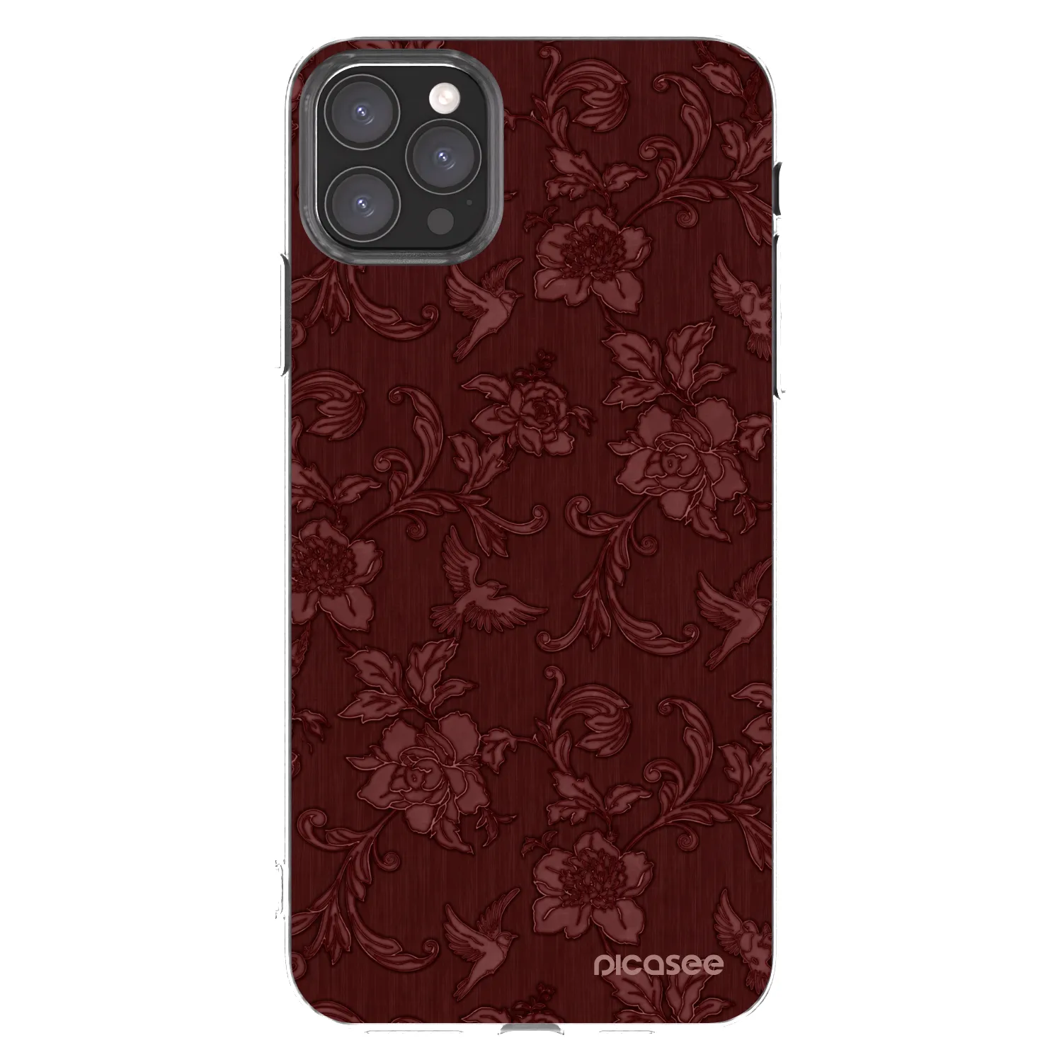Picasee silikonowe przeźroczyste etui na Apple iPhone 11 Pro Max - Red Elegance