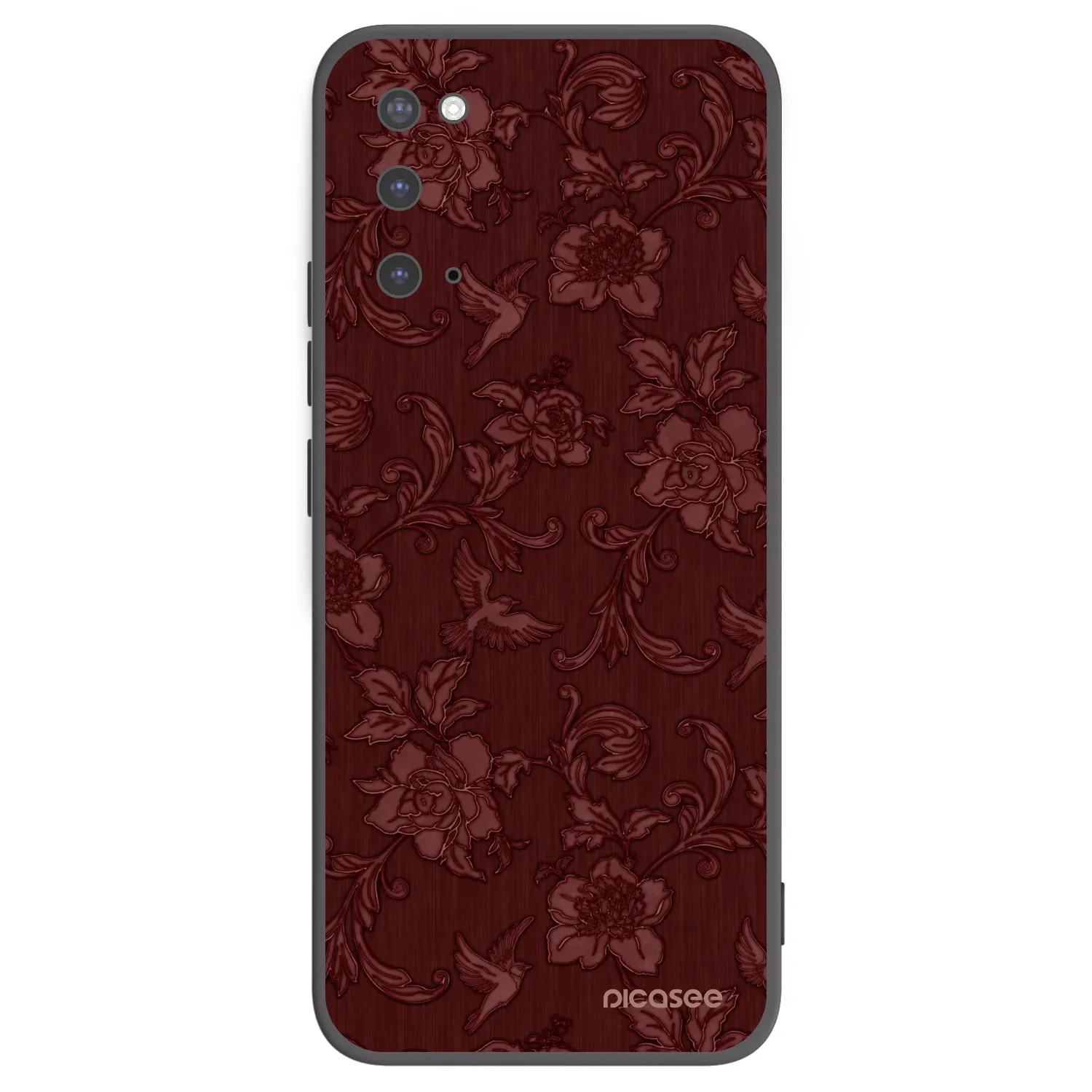 Picasee silikonowe czarne etui na Samsung Galaxy S20 G980F - Red Elegance