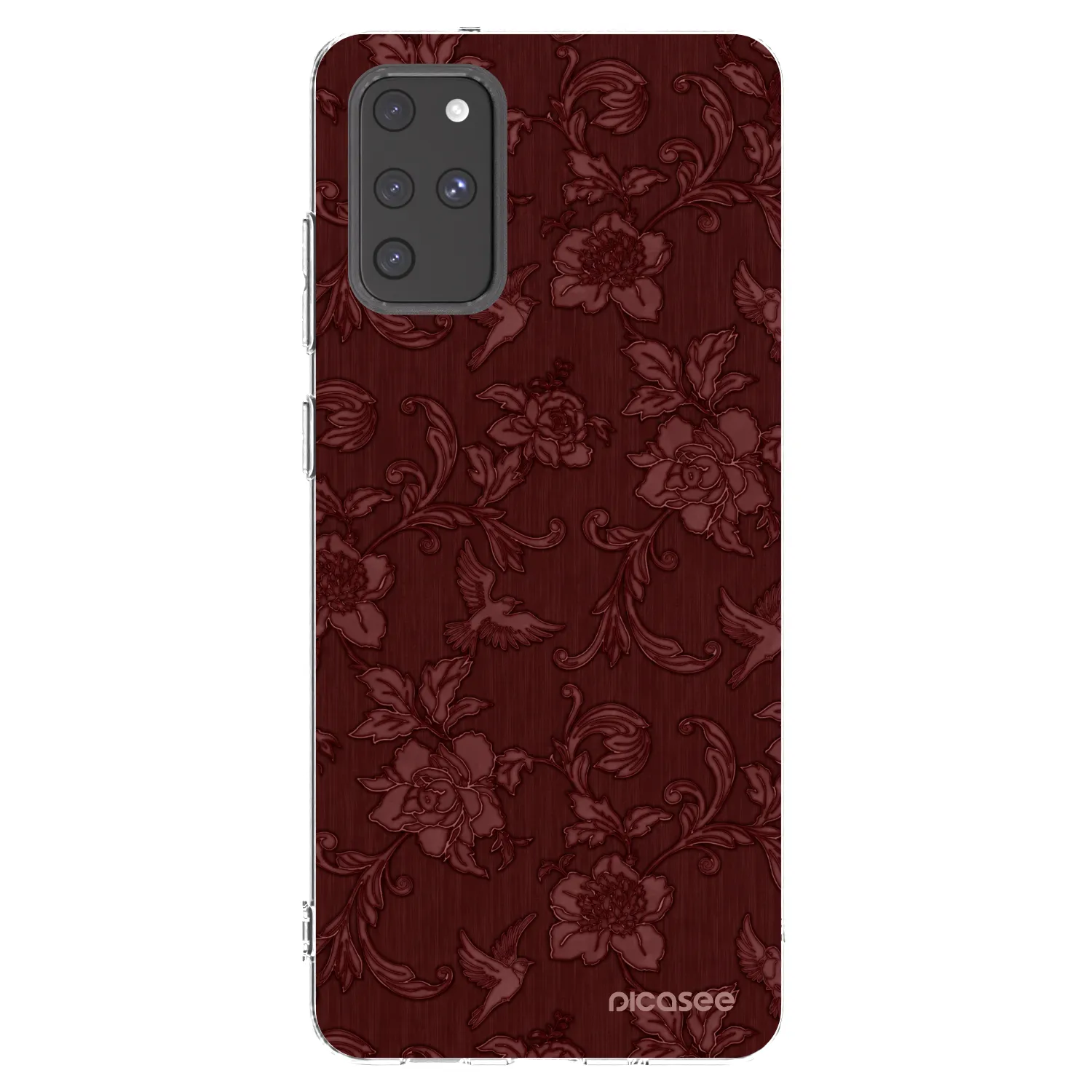 Picasee silikonowe przeźroczyste etui na Samsung Galaxy S20+ G985F - Red Elegance