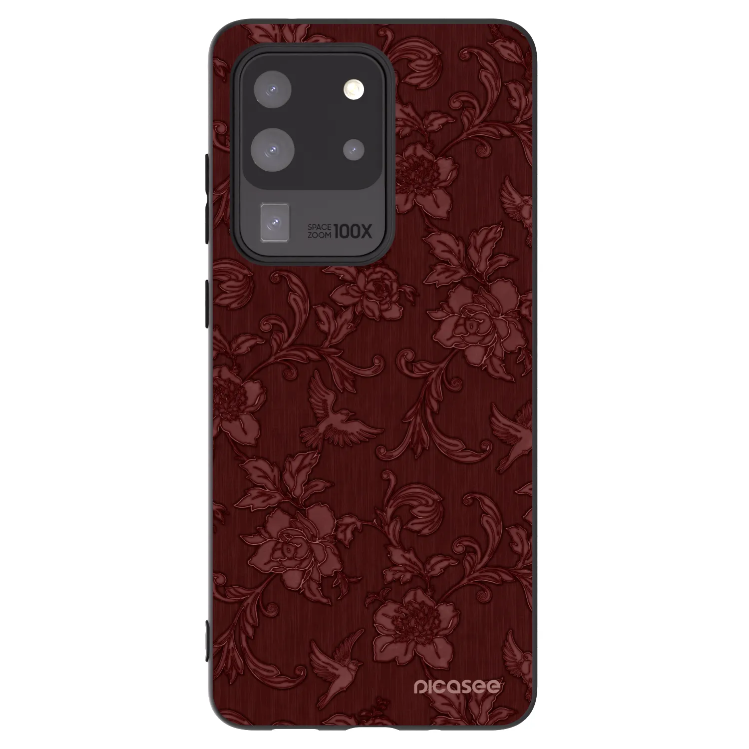 Picasee silikonowe czarne etui na Samsung Galaxy S20 Ultra 5G G988F - Red Elegance