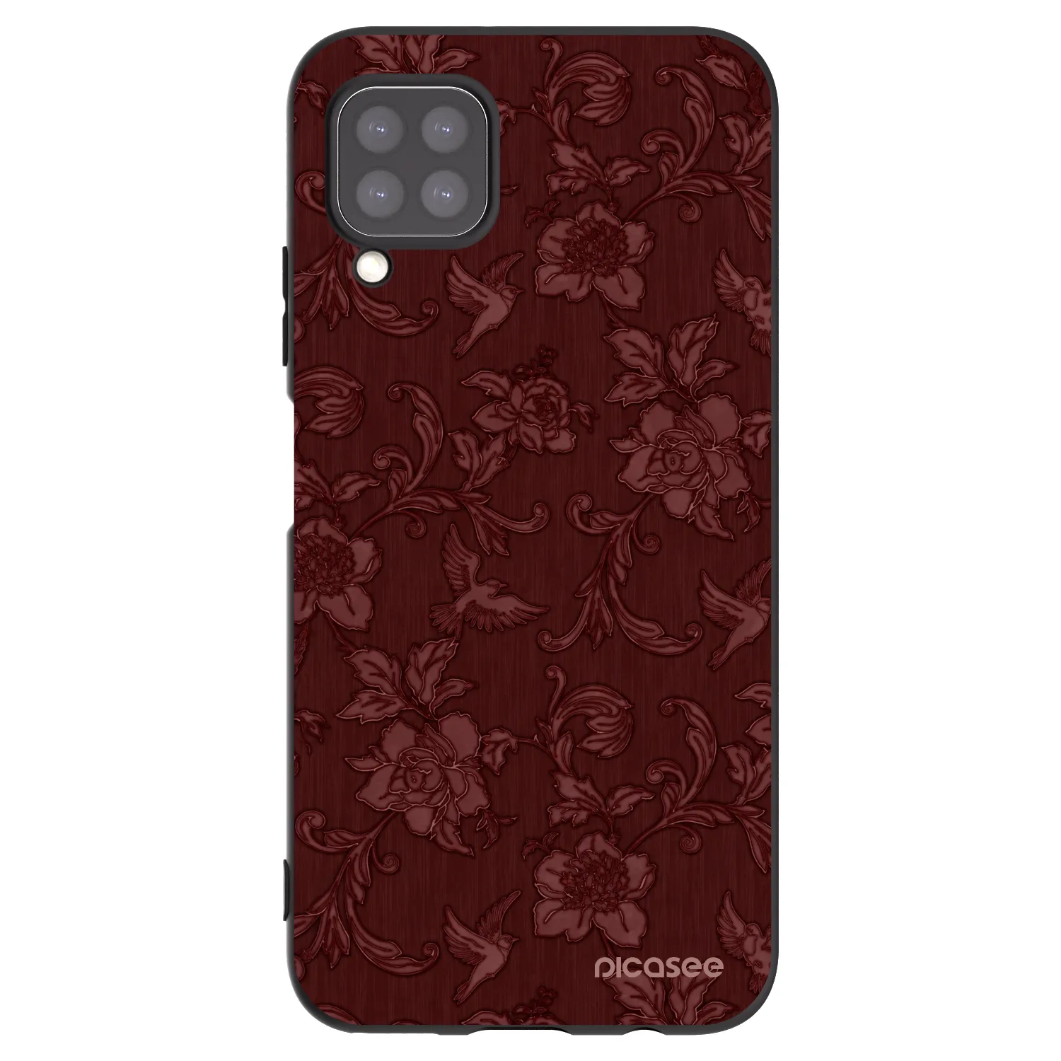 Picasee silikonowe czarne etui na Huawei P40 Lite - Red Elegance