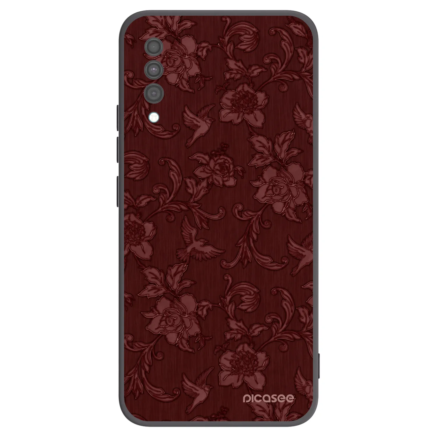 Picasee silikonowe czarne etui na Samsung Galaxy A30s A307F - Red Elegance