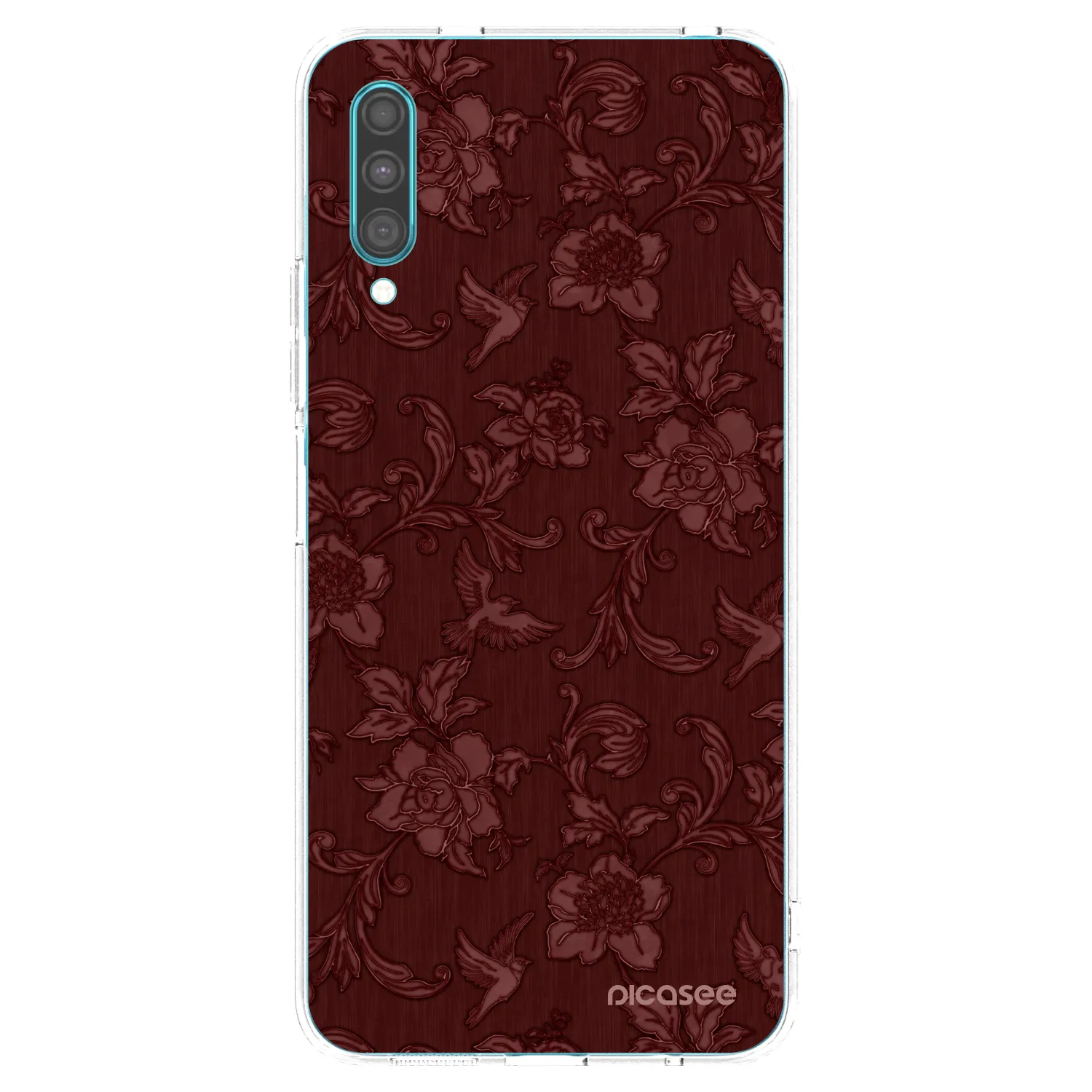 Picasee silikonowe przeźroczyste etui na Samsung Galaxy A30s A307F - Red Elegance