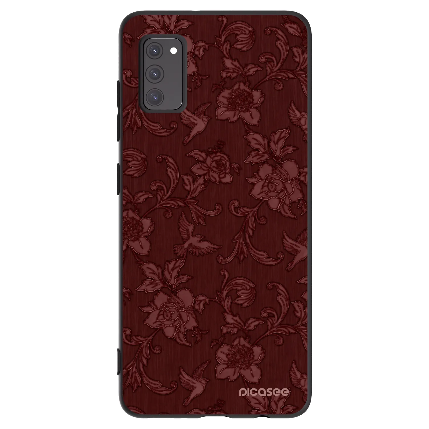 Picasee silikonowe czarne etui na Samsung Galaxy A41 A415F - Red Elegance