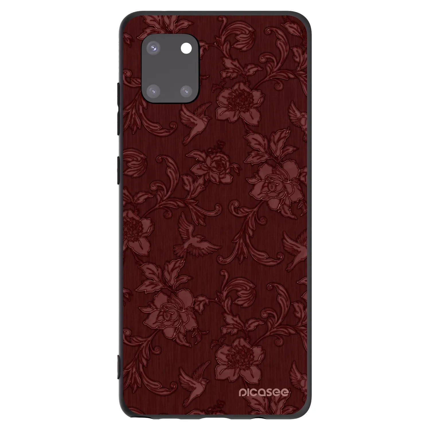 Picasee silikonowe czarne etui na Samsung Galaxy Note 10 Lite N770F - Red Elegance