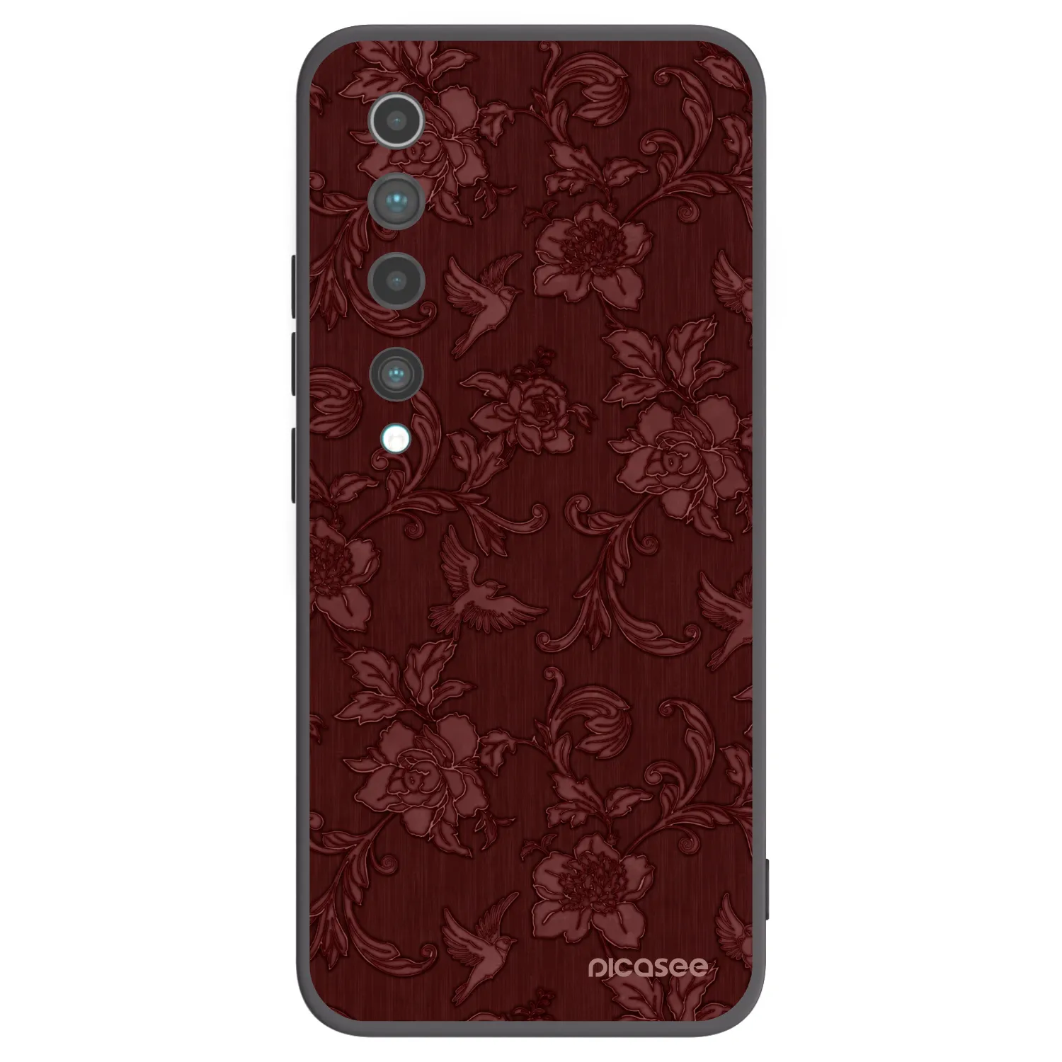 Picasee silikonowe czarne etui na Xiaomi Mi 10 - Red Elegance