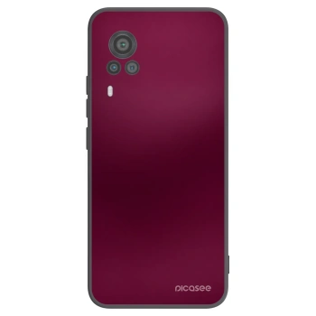 Picasee silikonowe czarne etui na Vivo X60 Pro 5G - Velvet Bordeaux