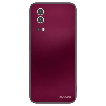 Picasee silikonowe czarne etui na Vivo Y72 5G - Velvet Bordeaux