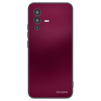 Picasee silikonowe czarne etui na Vivo V23 5G - Velvet Bordeaux
