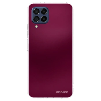 Picasee silikonowe przeźroczyste etui na Samsung Galaxy M53 5G - Velvet Bordeaux