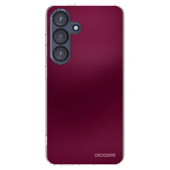 Picasee silikonowe przeźroczyste etui na Samsung Galaxy S25 5G - Velvet Bordeaux