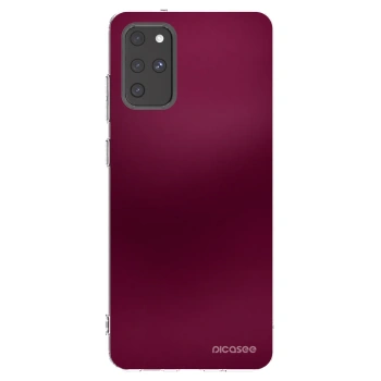 Picasee silikonowe przeźroczyste etui na Samsung Galaxy S20+ G985F - Velvet Bordeaux