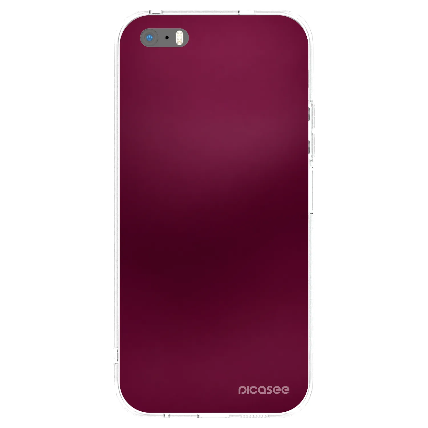 Picasee silikonowe przeźroczyste etui na Apple iPhone 5/5S/SE - Velvet Bordeaux