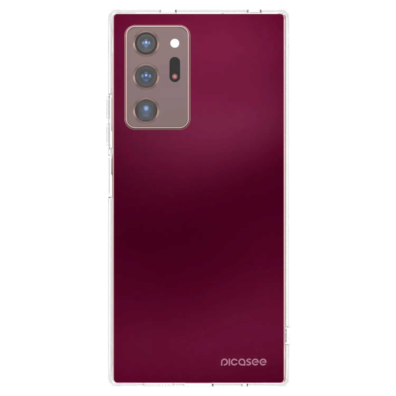 Picasee silikonowe przeźroczyste etui na Samsung Galaxy Note 20 Ultra - Velvet Bordeaux