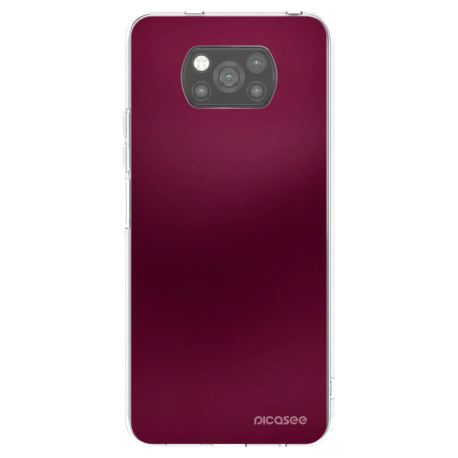 Picasee silikonowe czarne etui na Xiaomi Poco X3 - Velvet Bordeaux