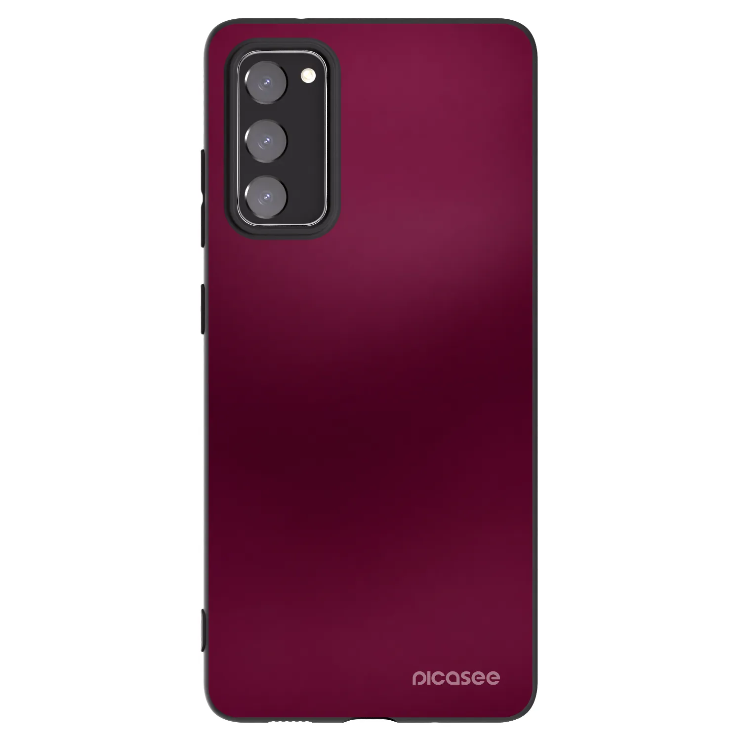 Picasee silikonowe czarne etui na Samsung Galaxy S20 FE - Velvet Bordeaux