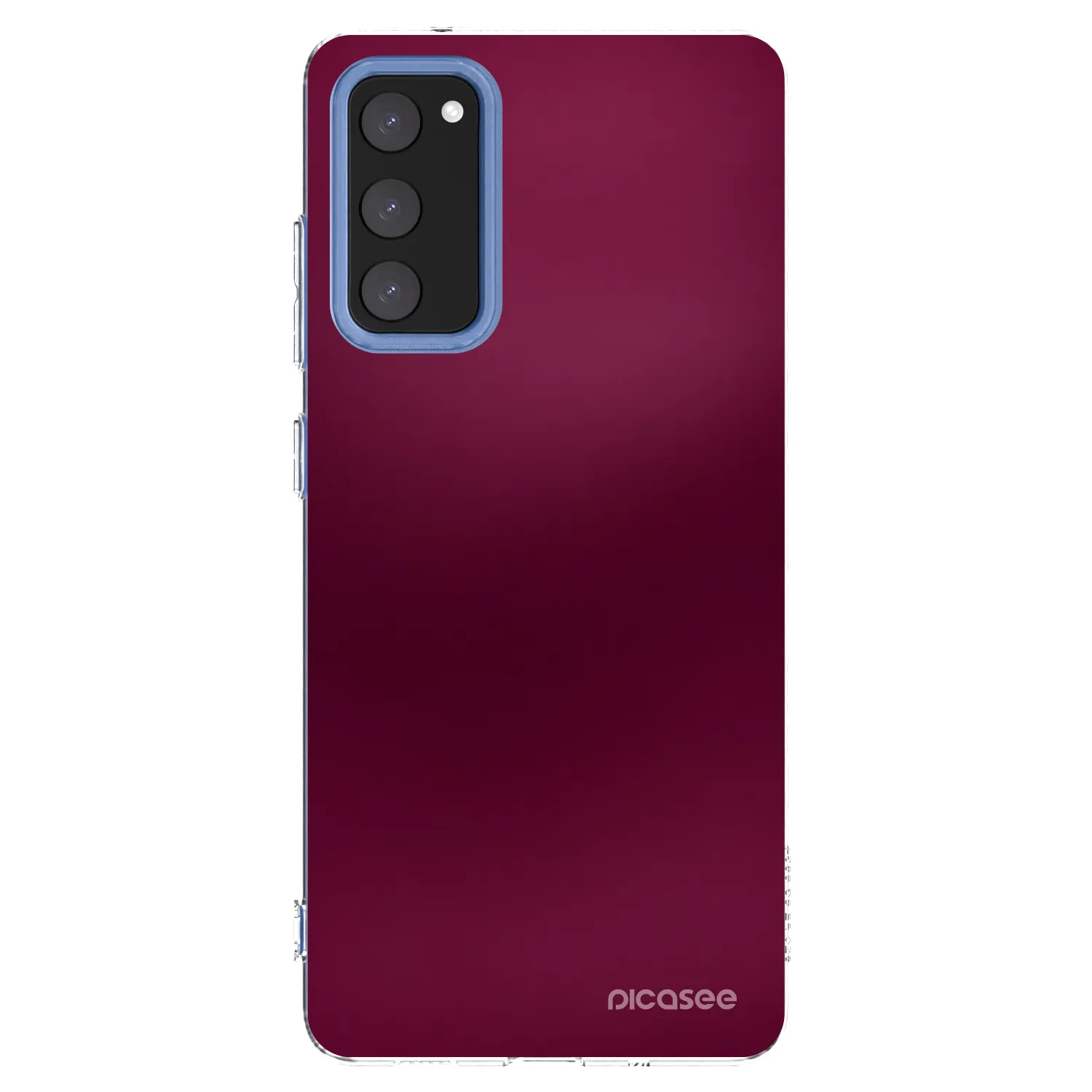 Picasee silikonowe przeźroczyste etui na Samsung Galaxy S20 FE - Velvet Bordeaux