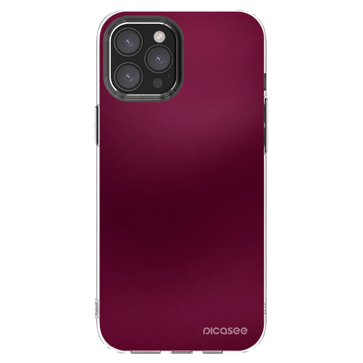 Picasee silikonowe przeźroczyste etui na Apple iPhone 12 Pro Max - Velvet Bordeaux