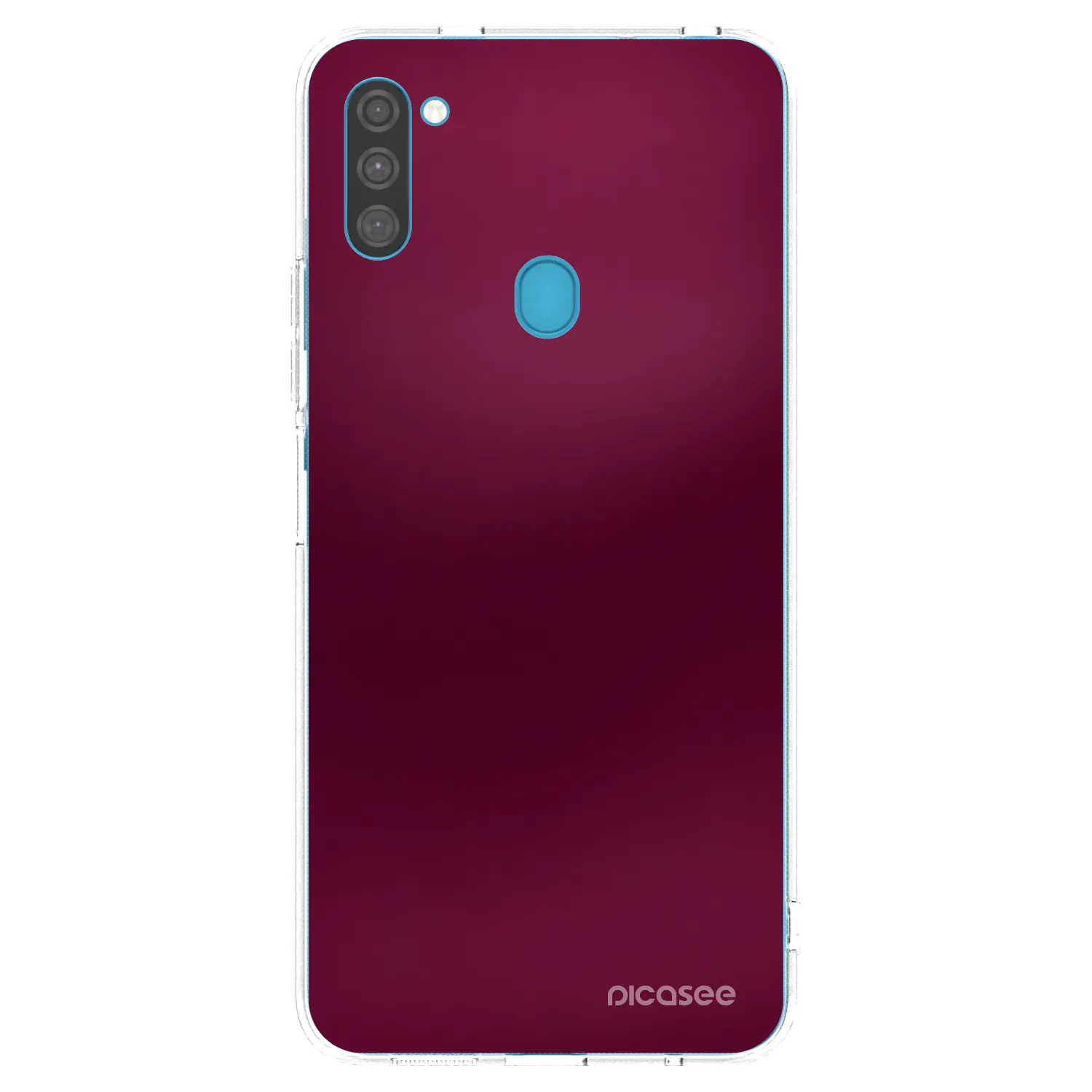Picasee silikonowe przeźroczyste etui na Samsung Galaxy M11 - Velvet Bordeaux