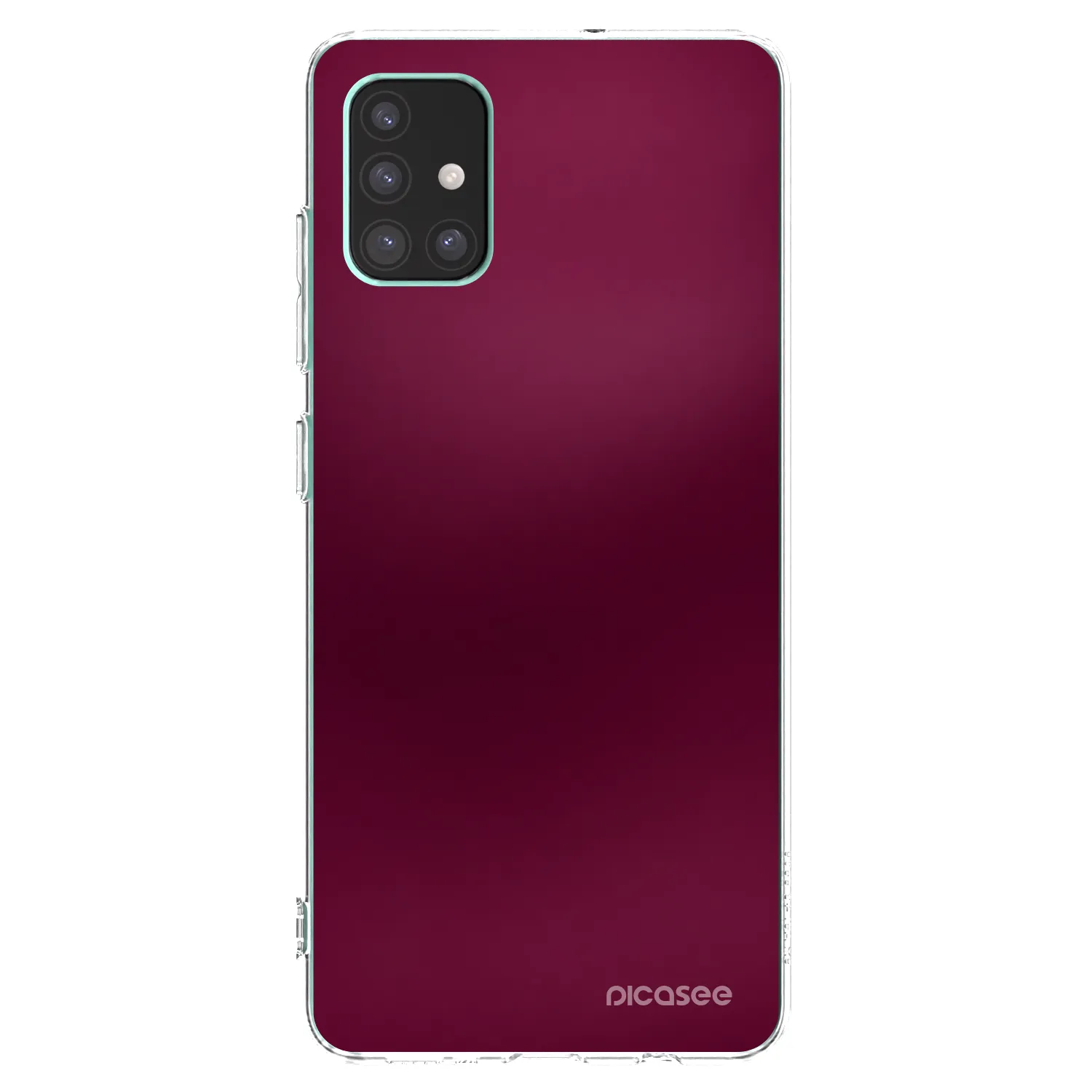 Picasee silikonowe przeźroczyste etui na Samsung Galaxy M51 M515F - Velvet Bordeaux