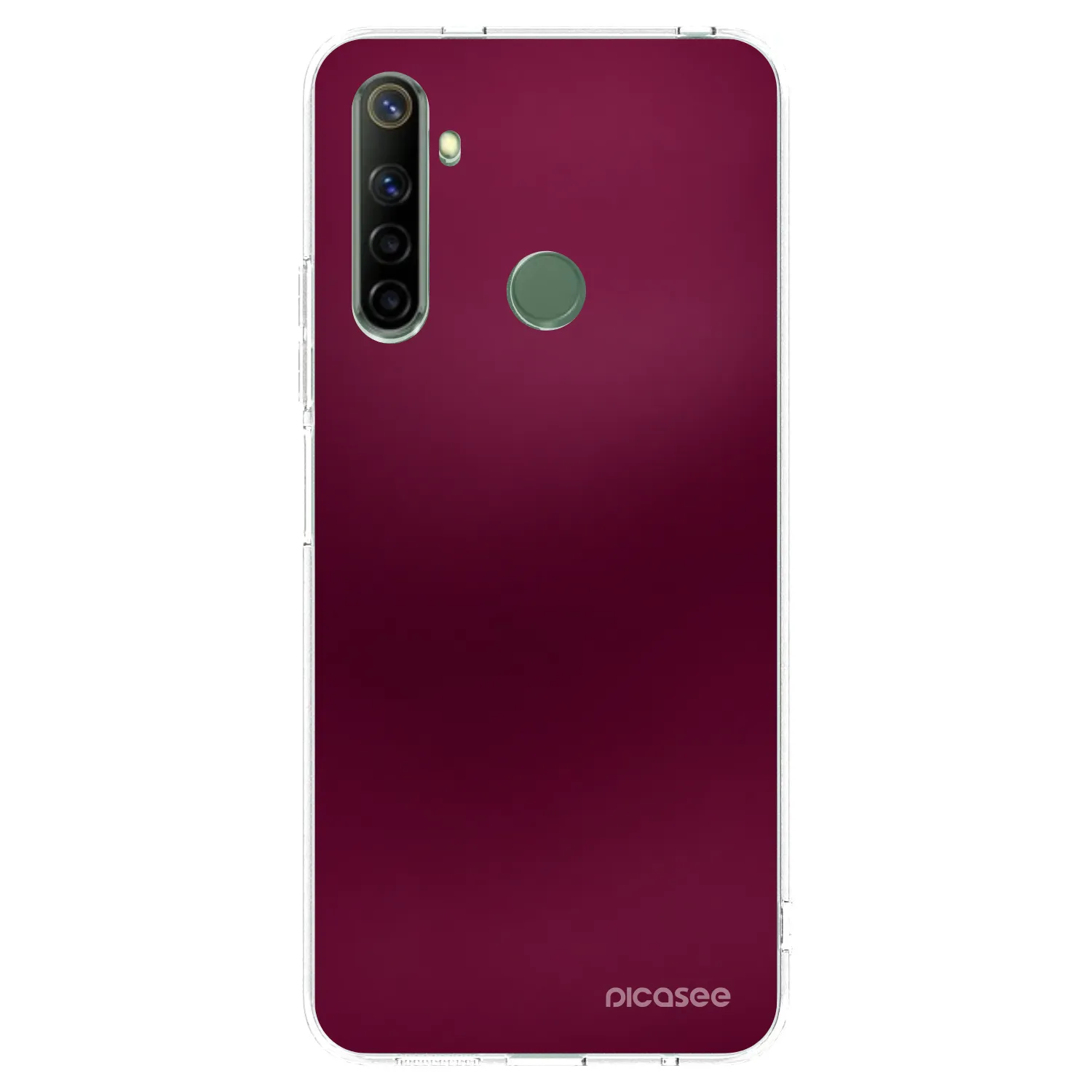 Picasee silikonowe przeźroczyste etui na Realme 6i - Velvet Bordeaux