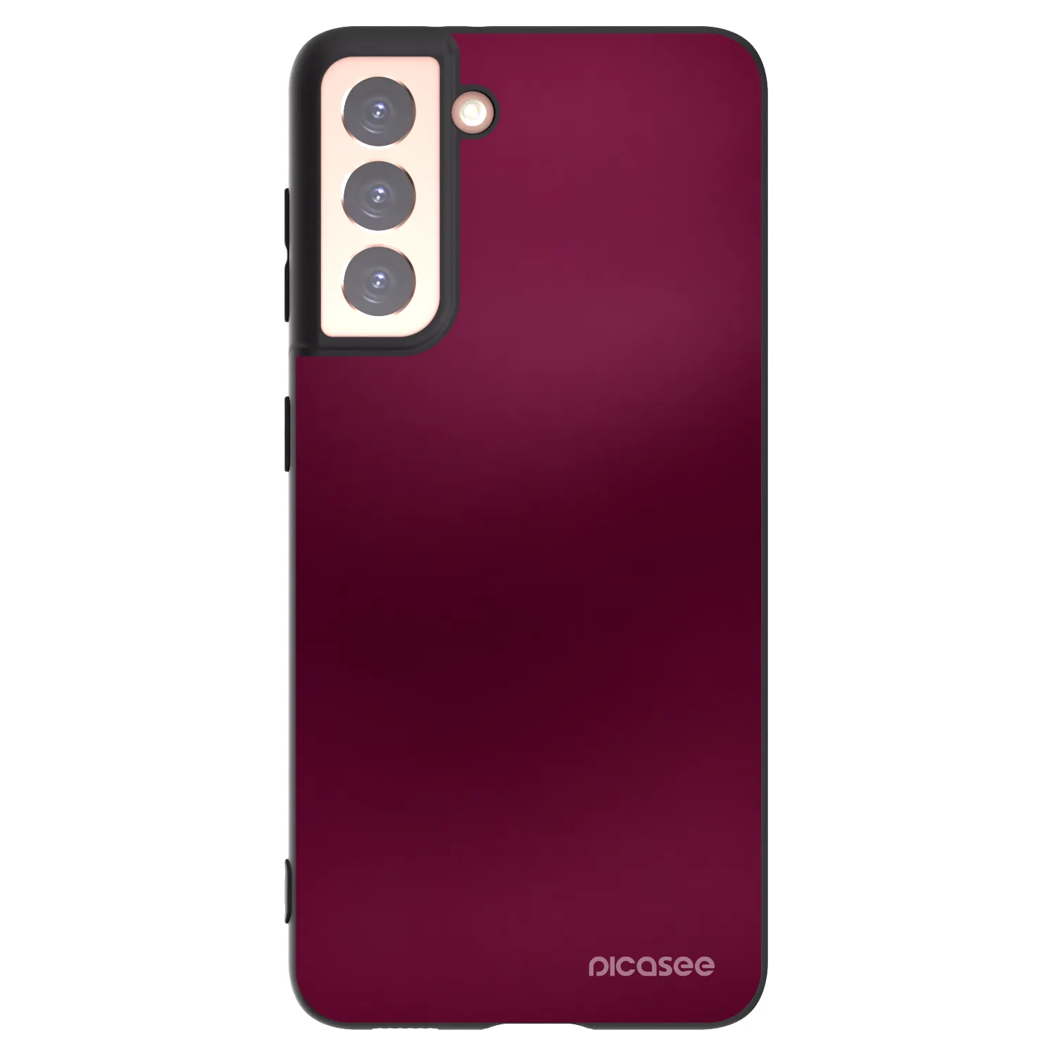 Picasee silikonowe czarne etui na Samsung Galaxy S21 5G G991B - Velvet Bordeaux